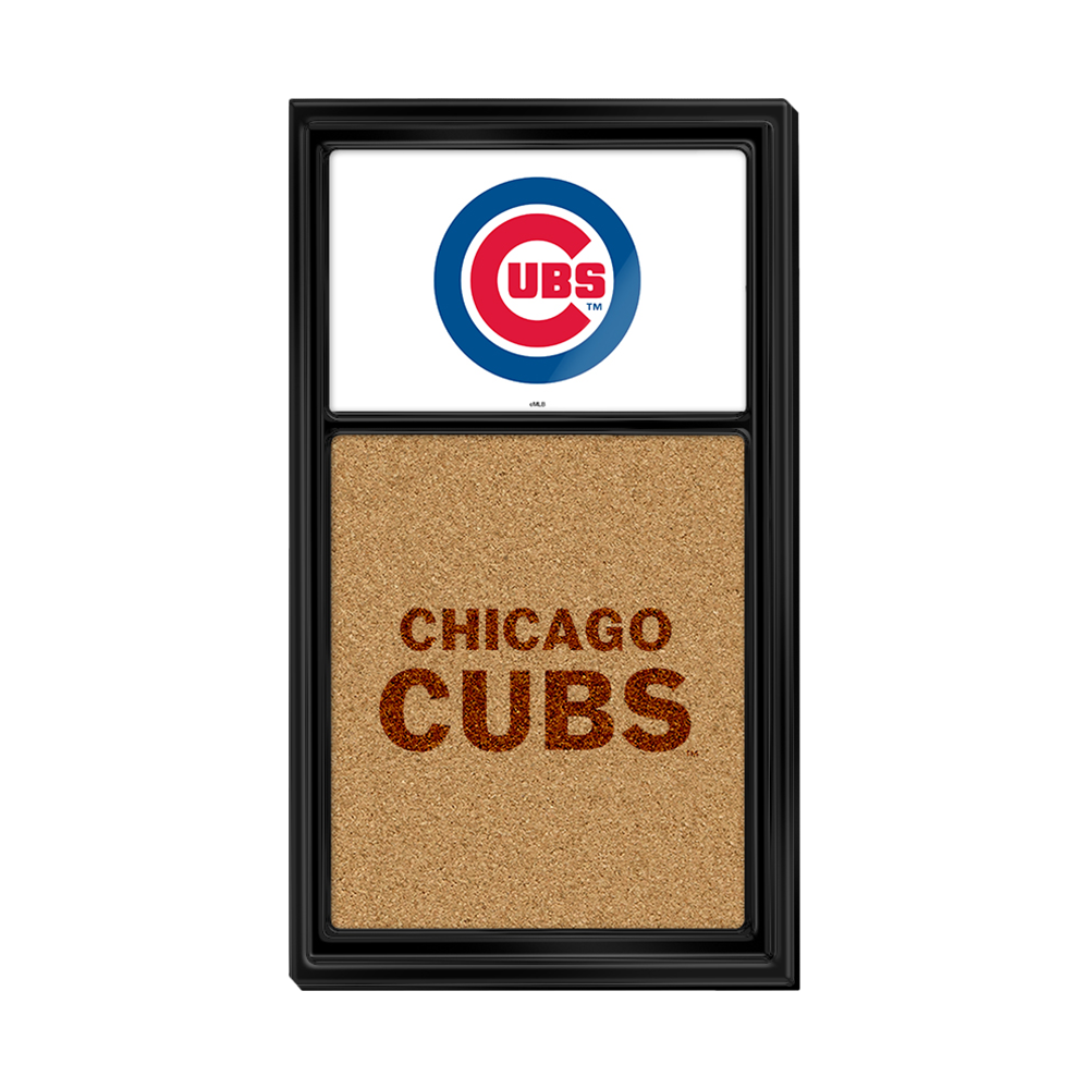 Chicago Cubs Dual Logo - Cork Note Board  