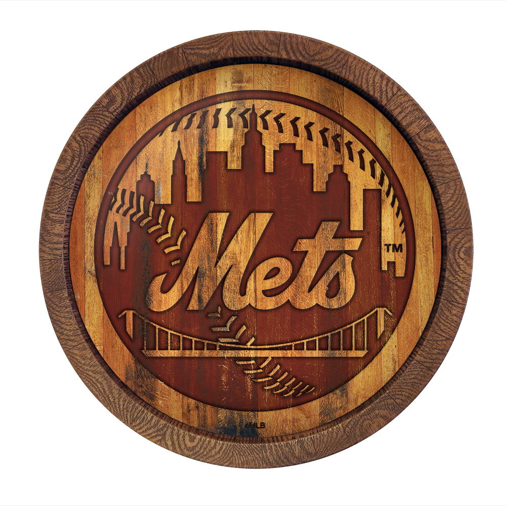 New York Mets: Branded "Faux" Barrel Top Sign   