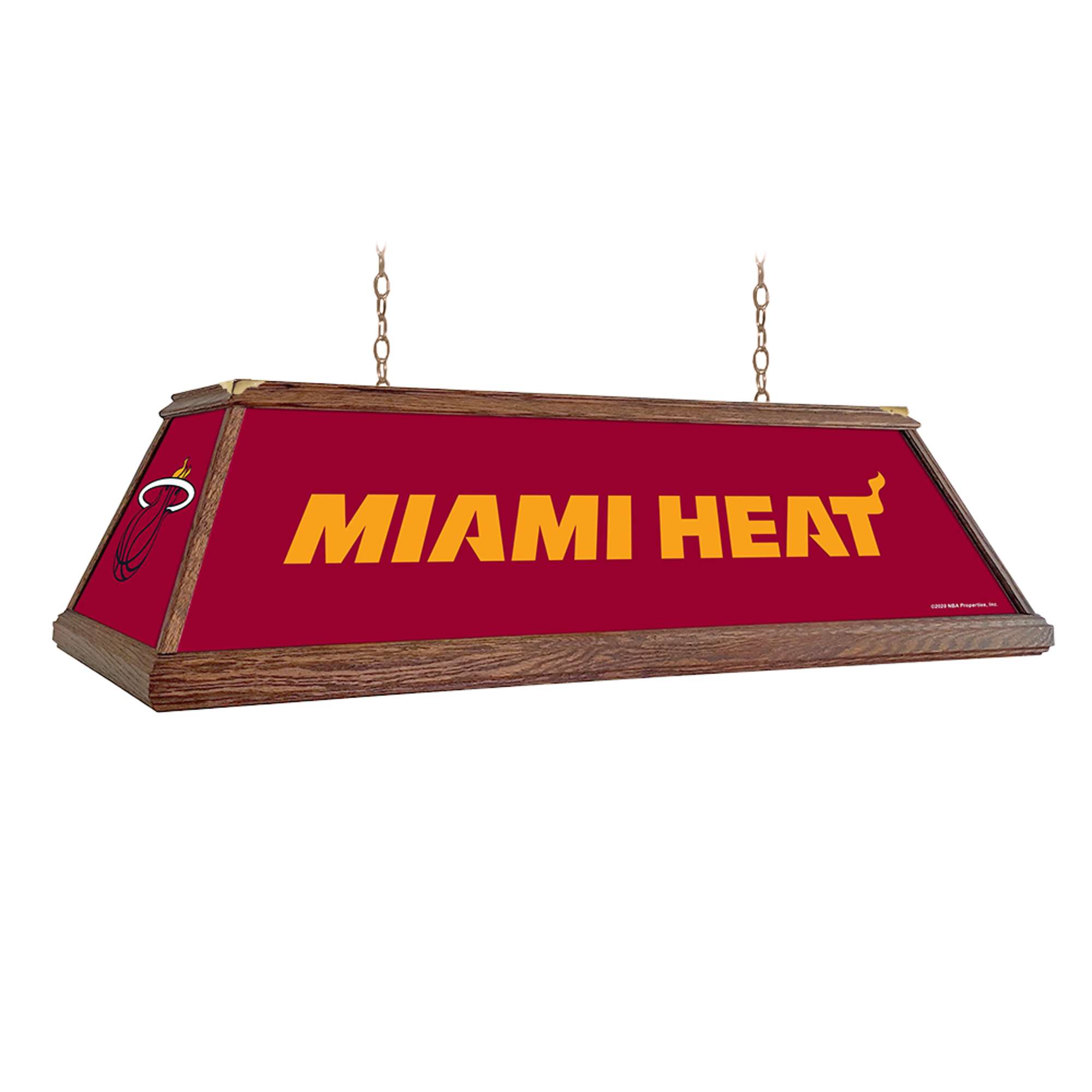 Miami Heat: Premium Wood Pool Table Light