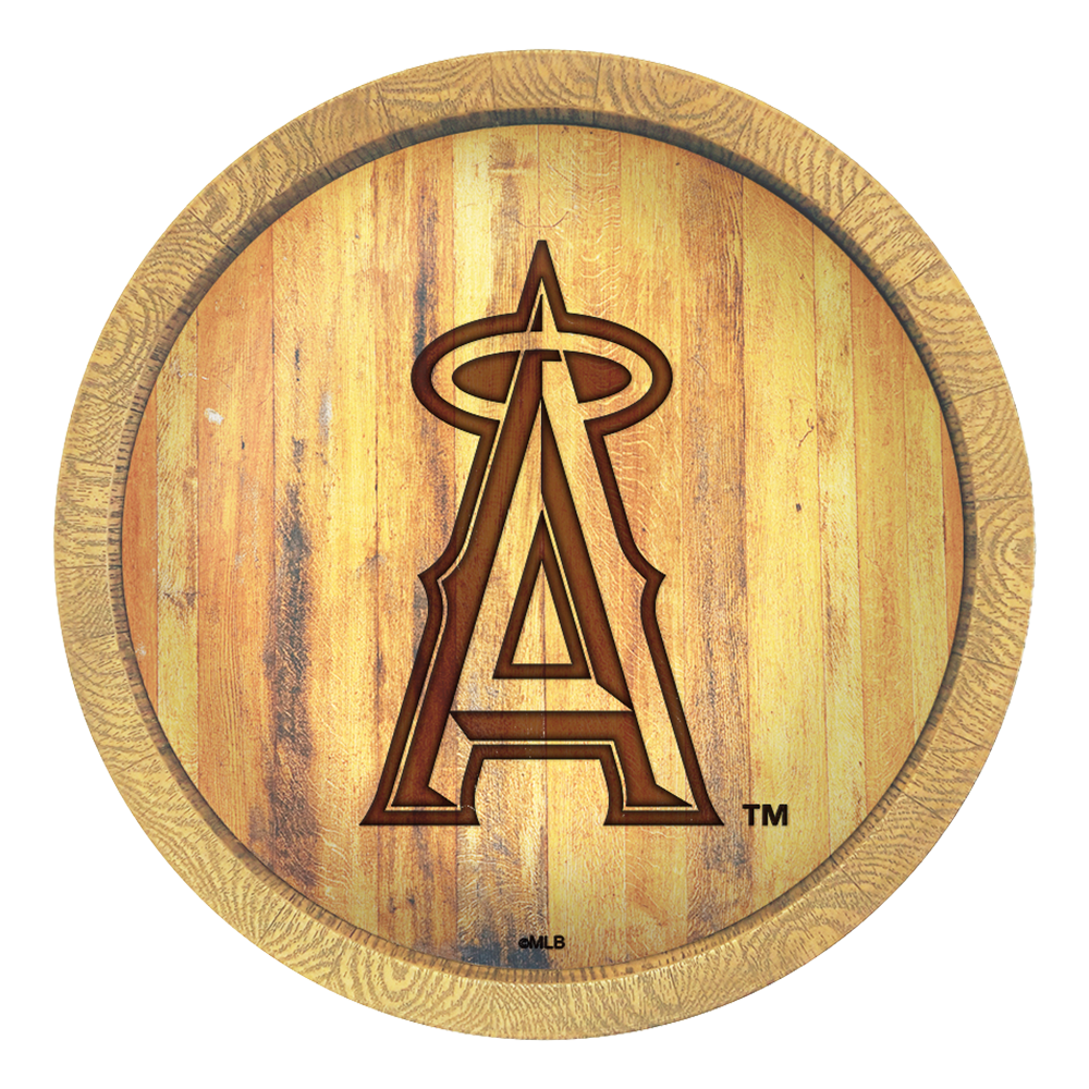 Los Angeles Angels Branded "Faux" Barrel Top Sign  