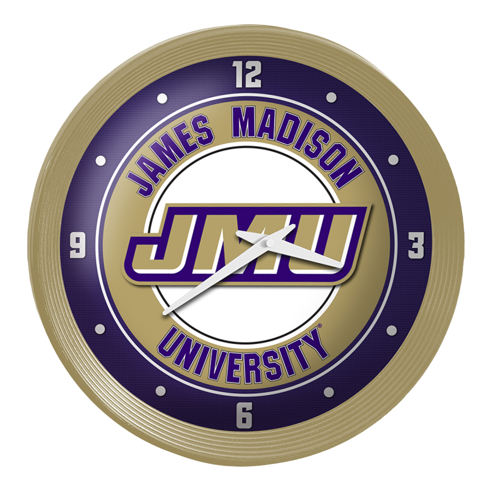 James Madison Dukes Ribbed Frame Wall Clock