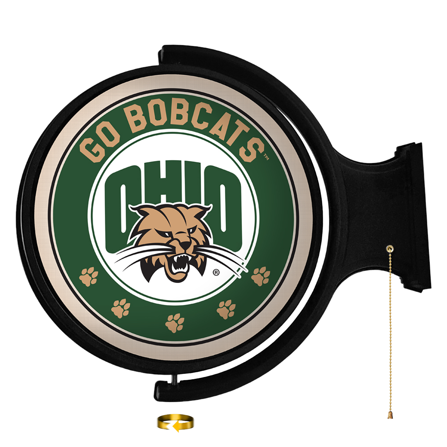 Ohio University Bobcats Original Round Rotating Lighted Wall Sign  