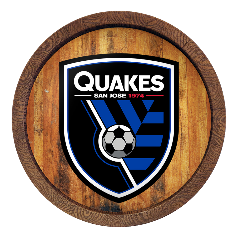 San Jose Earthquakes: "Faux" Barrel Top Sign  