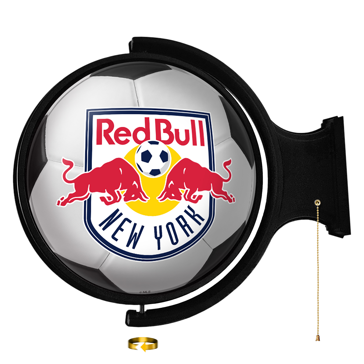 New York Red Bulls: Soccer Ball - Original Round Rotating Lighted Wall Sign