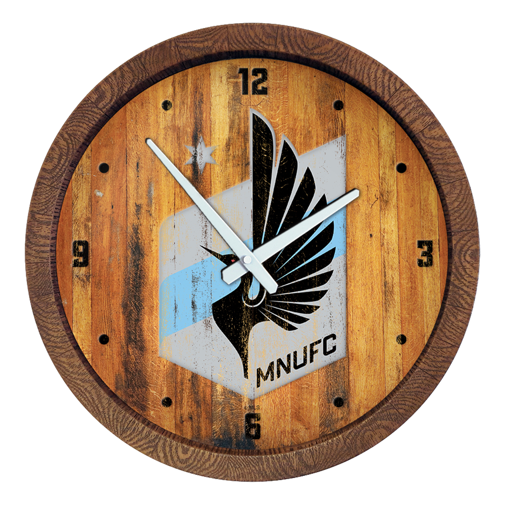 Minnesota United FC: Weathered "Faux" Barrel Top Clock  