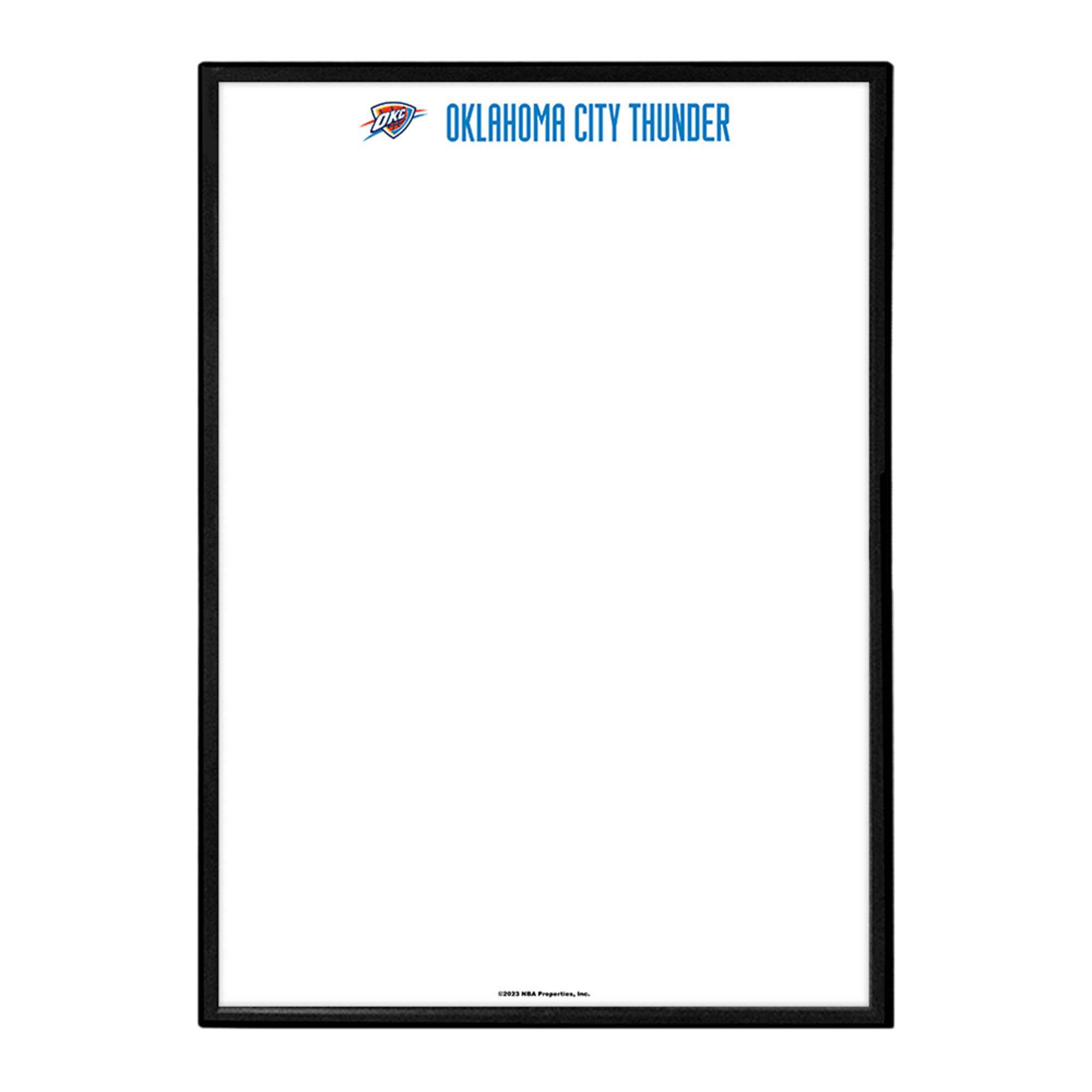 Oklahoma City Thunder: Framed Dry Erase Wall Sign