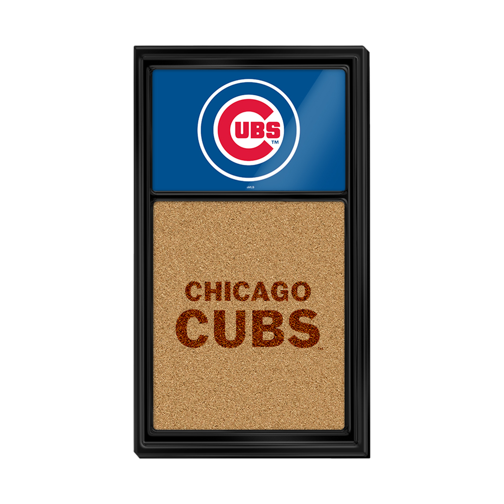 Chicago Cubs Dual Logo - Cork Note Board  