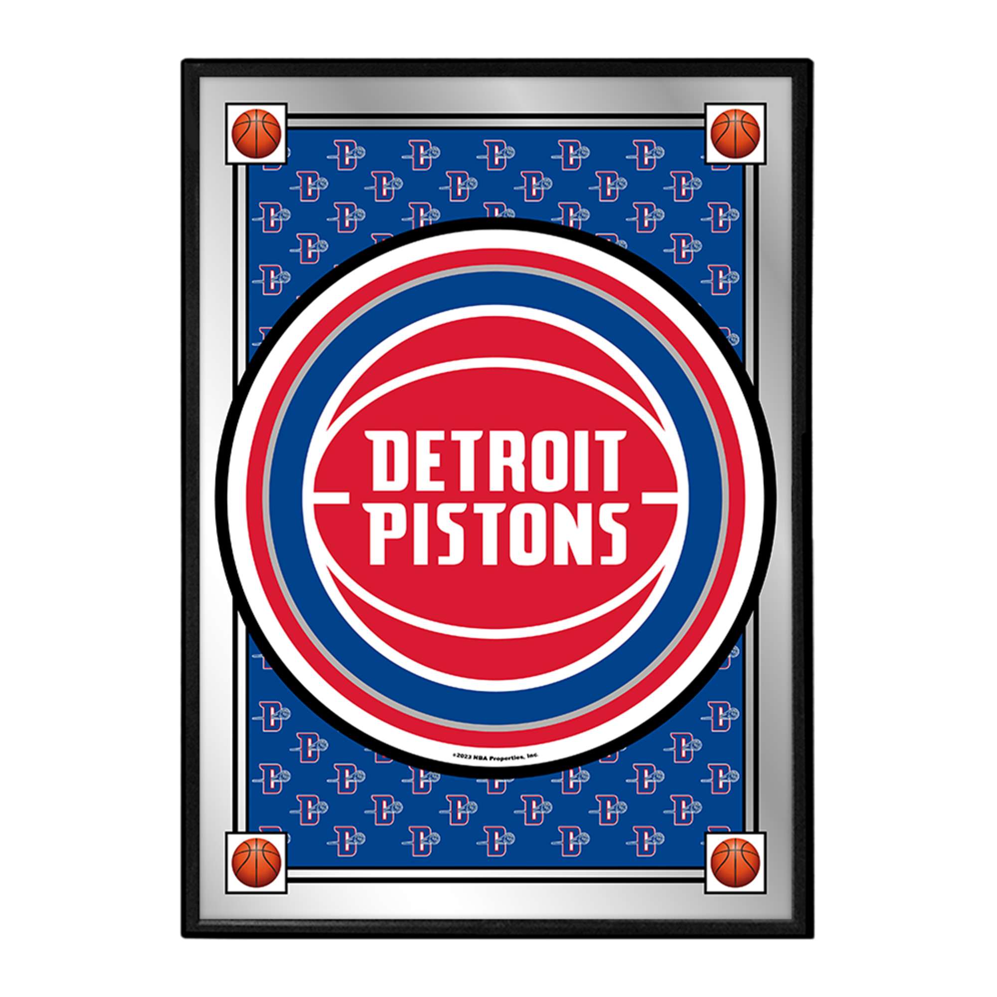 Detroit Pistons: Team Spirit - Framed Mirrored Wall Sign