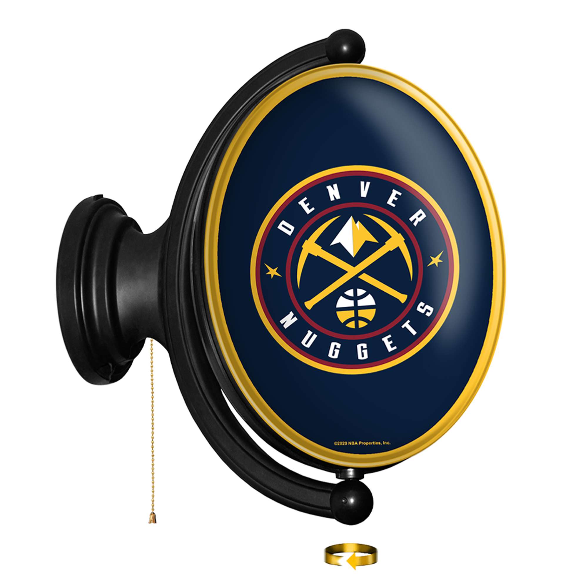 Denver Nuggets: Original Oval Rotating Lighted Wall Sign