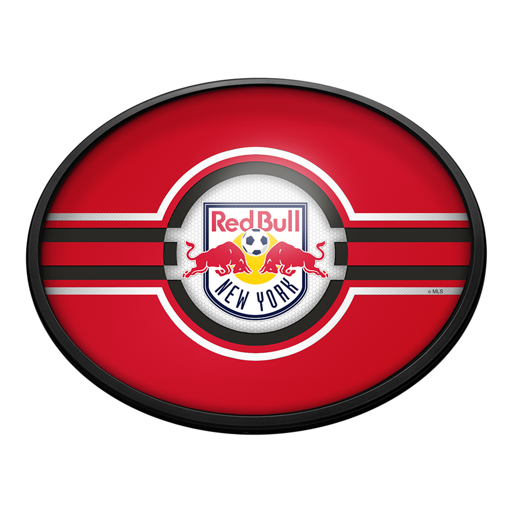 New York Red Bulls: Oval Slimline Lighted Wall Sign  