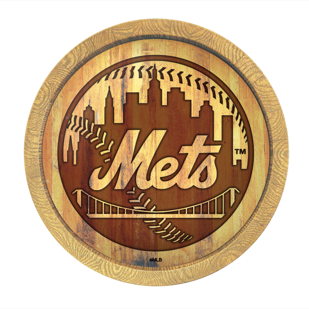 New York Mets: Branded "Faux" Barrel Top Sign   