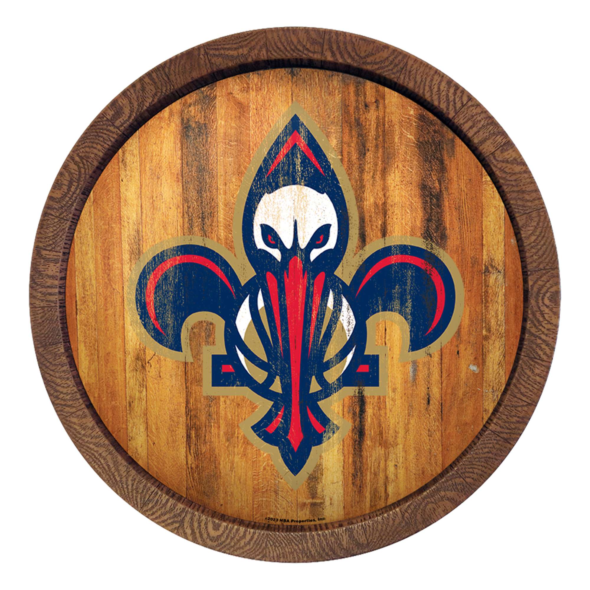 New Orleans Pelicans: Logo - "Faux" Barrel Top Sign    
