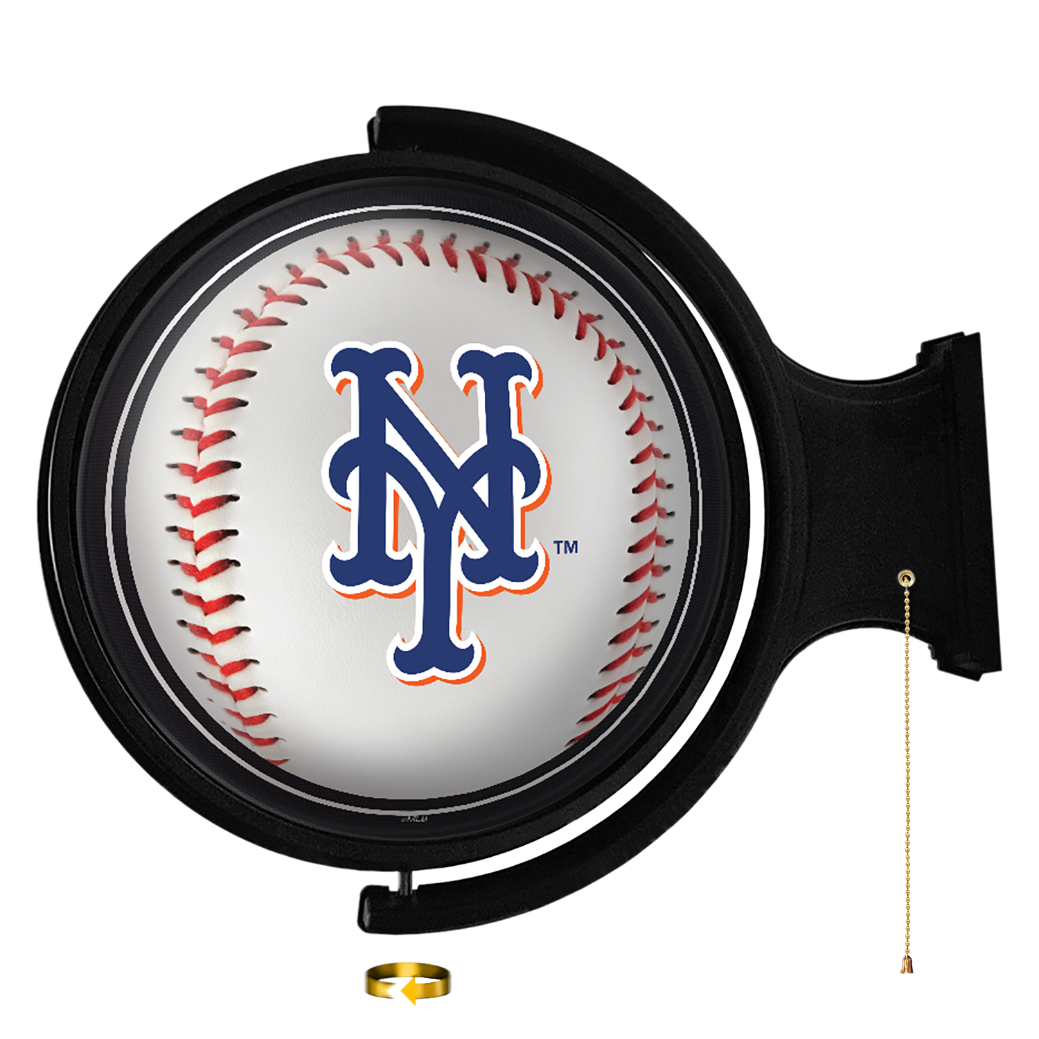 New York Mets Baseball - Original Round Rotating Lighted Wall Sign  