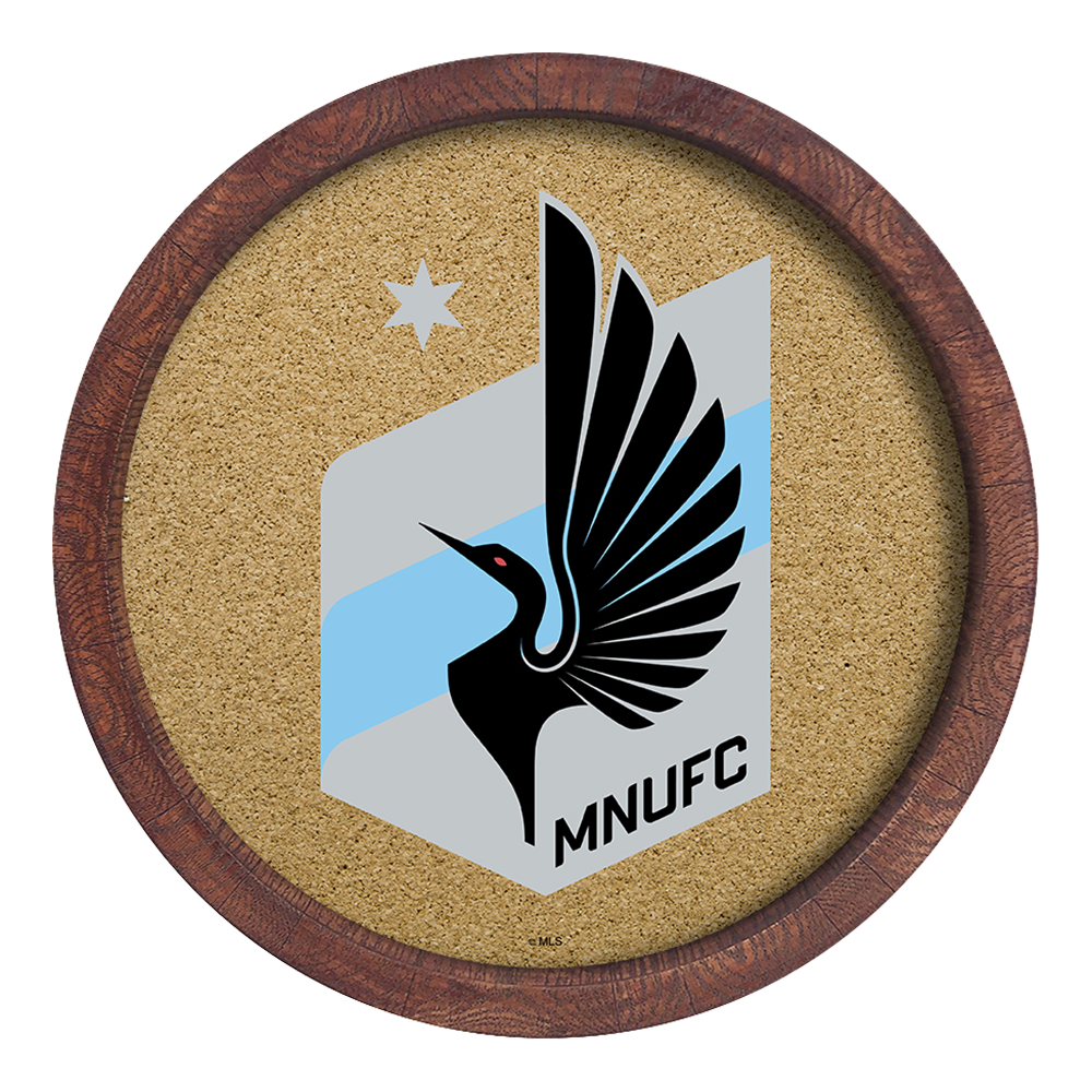 Minnesota United FC: "Faux" Barrel Framed Cork Board  