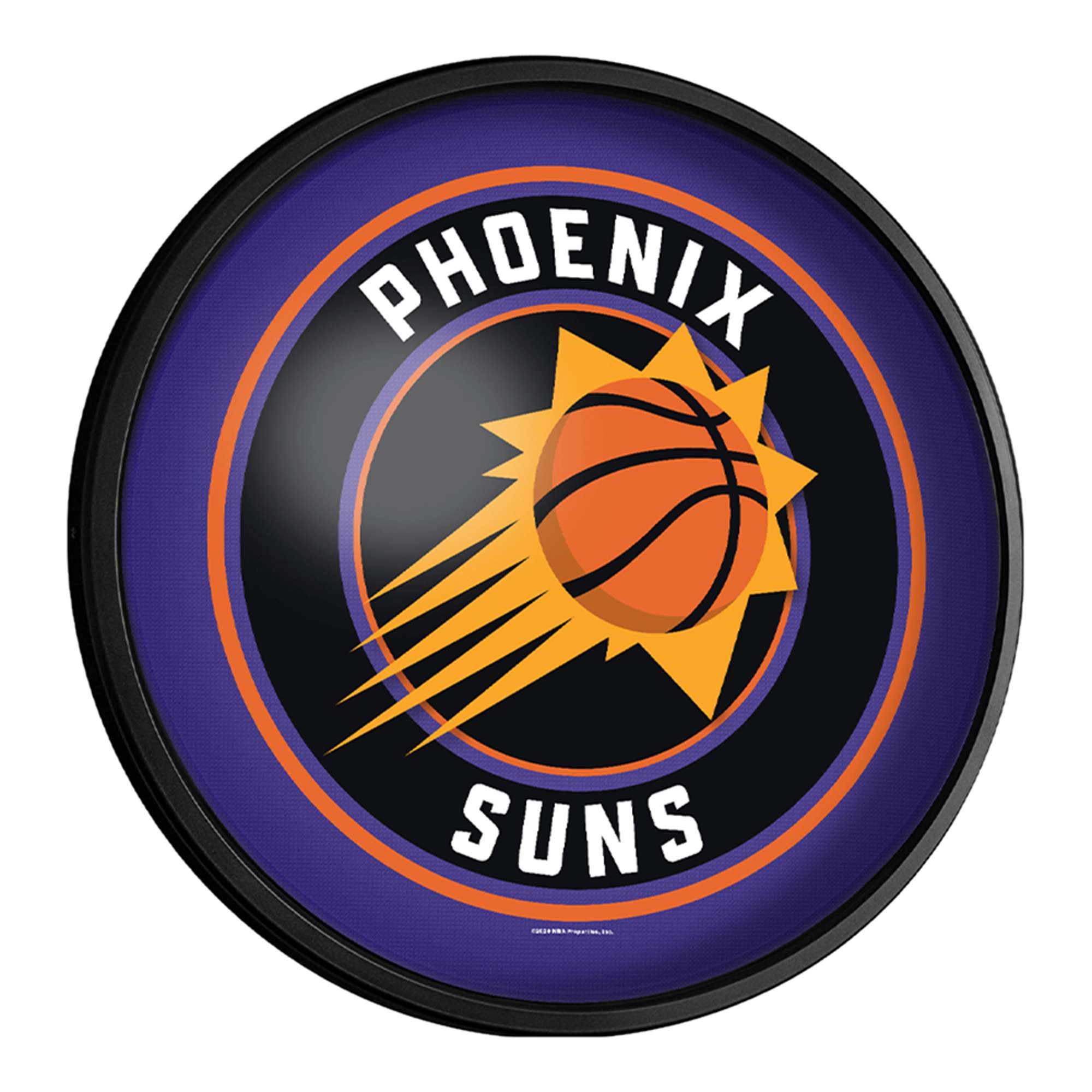 Phoenix Suns: Round Slimline Lighted Wall Sign