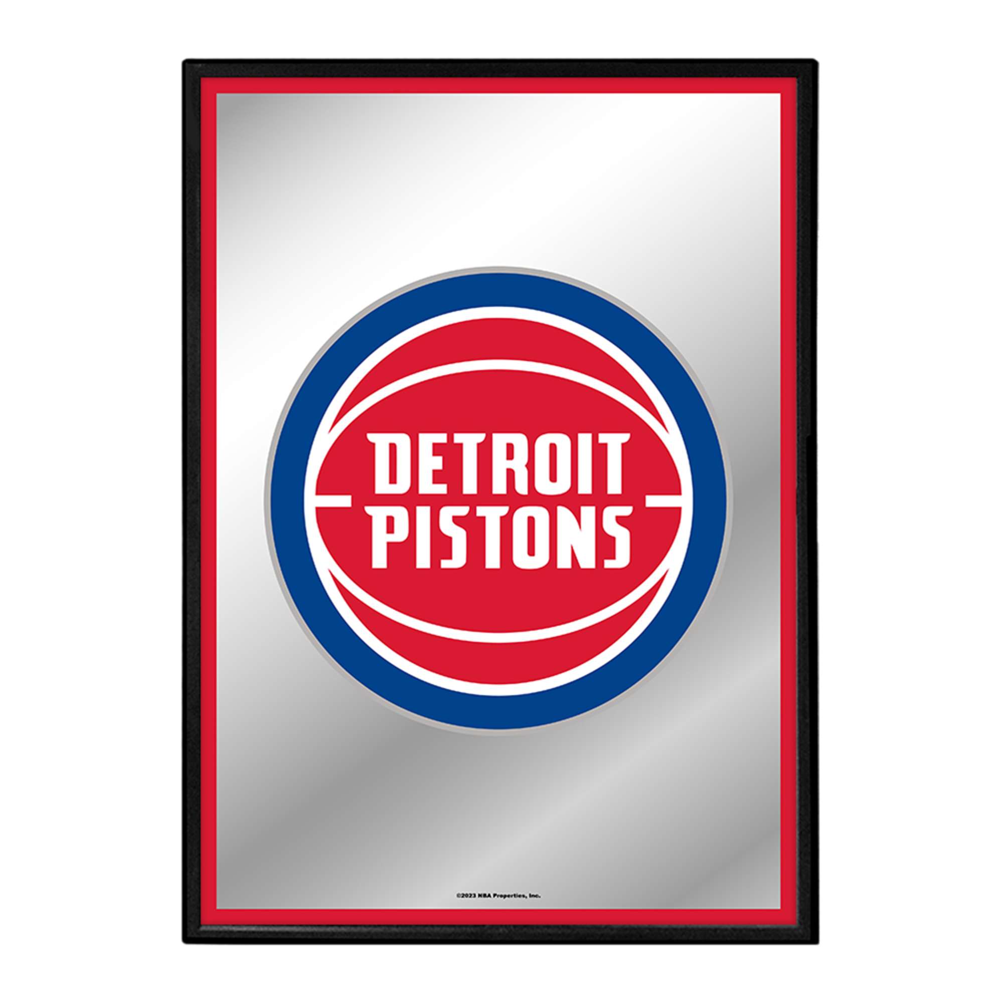 Detroit Pistons: Framed Mirrored Wall Sign