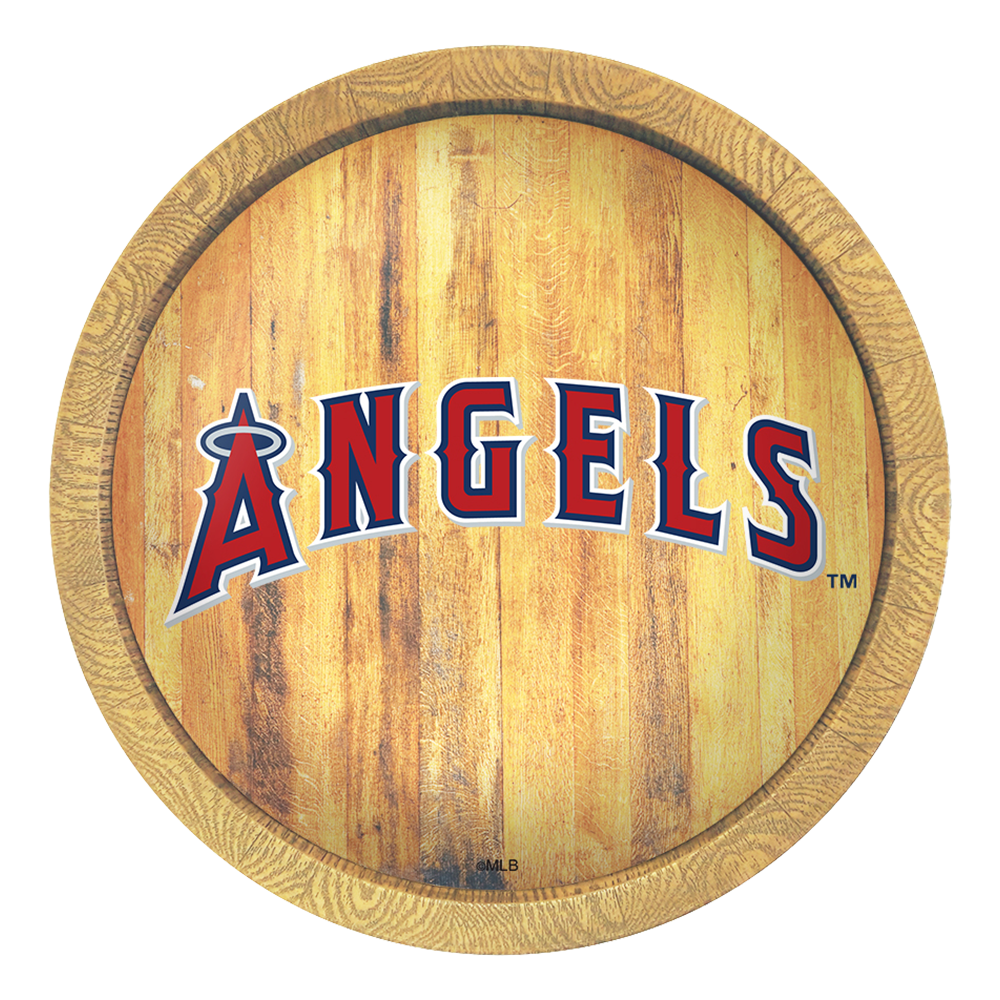 Los Angeles Angels Wordmark - "Faux" Barrel Top Sign  
