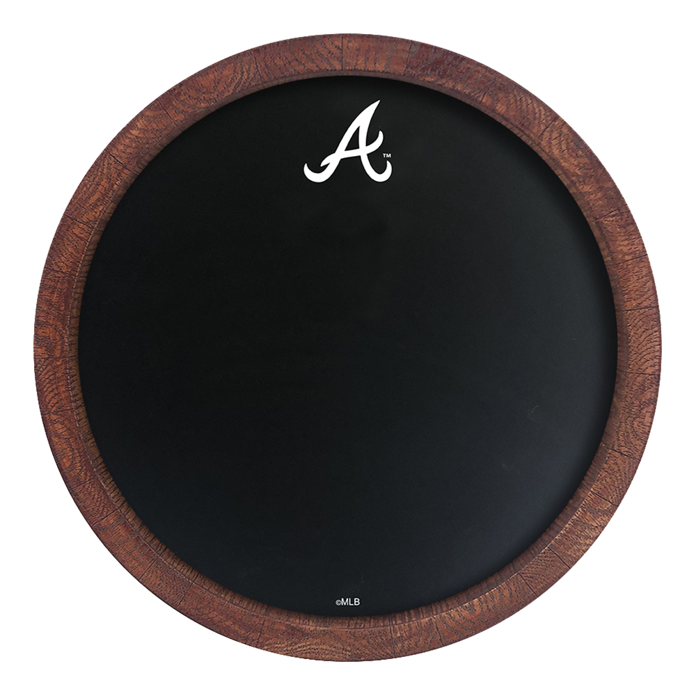 Atlanta Braves Logo - Chalkboard "Faux" Barrel Top Sign  
