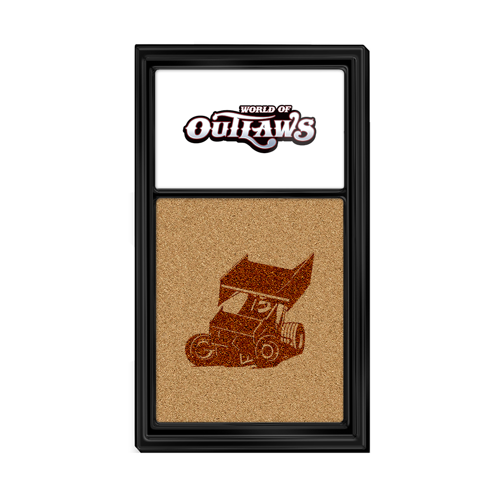 World of Outlaws: Dual Logo - Cork Note Board 
