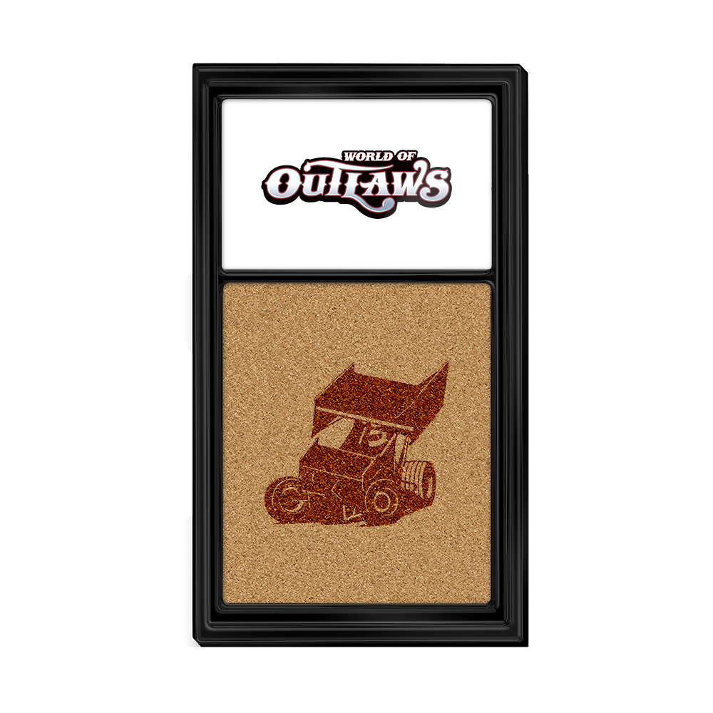 World of Outlaws: Dual Logo - Cork Note Board