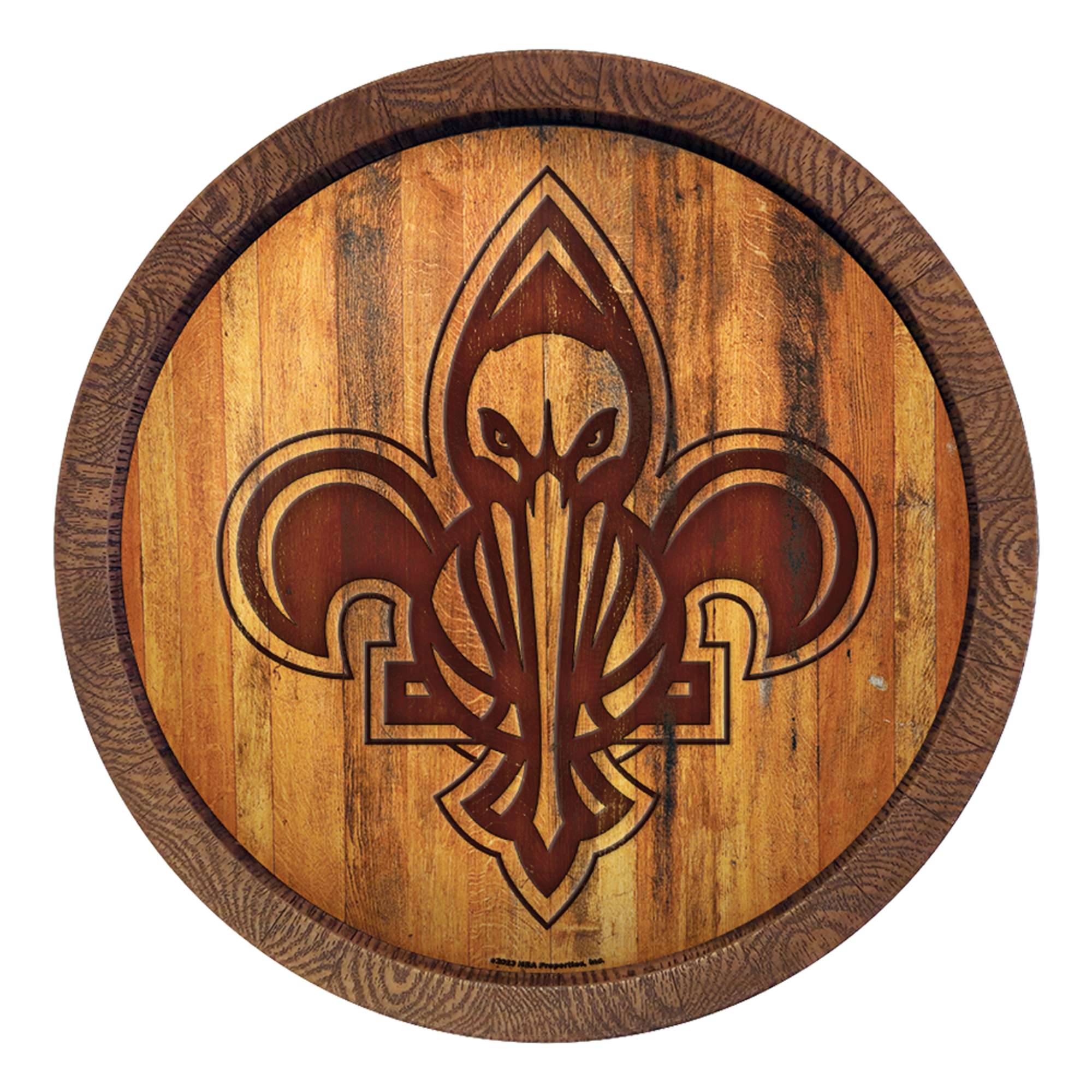 New Orleans Pelicans: Logo - "Faux" Barrel Top Sign    