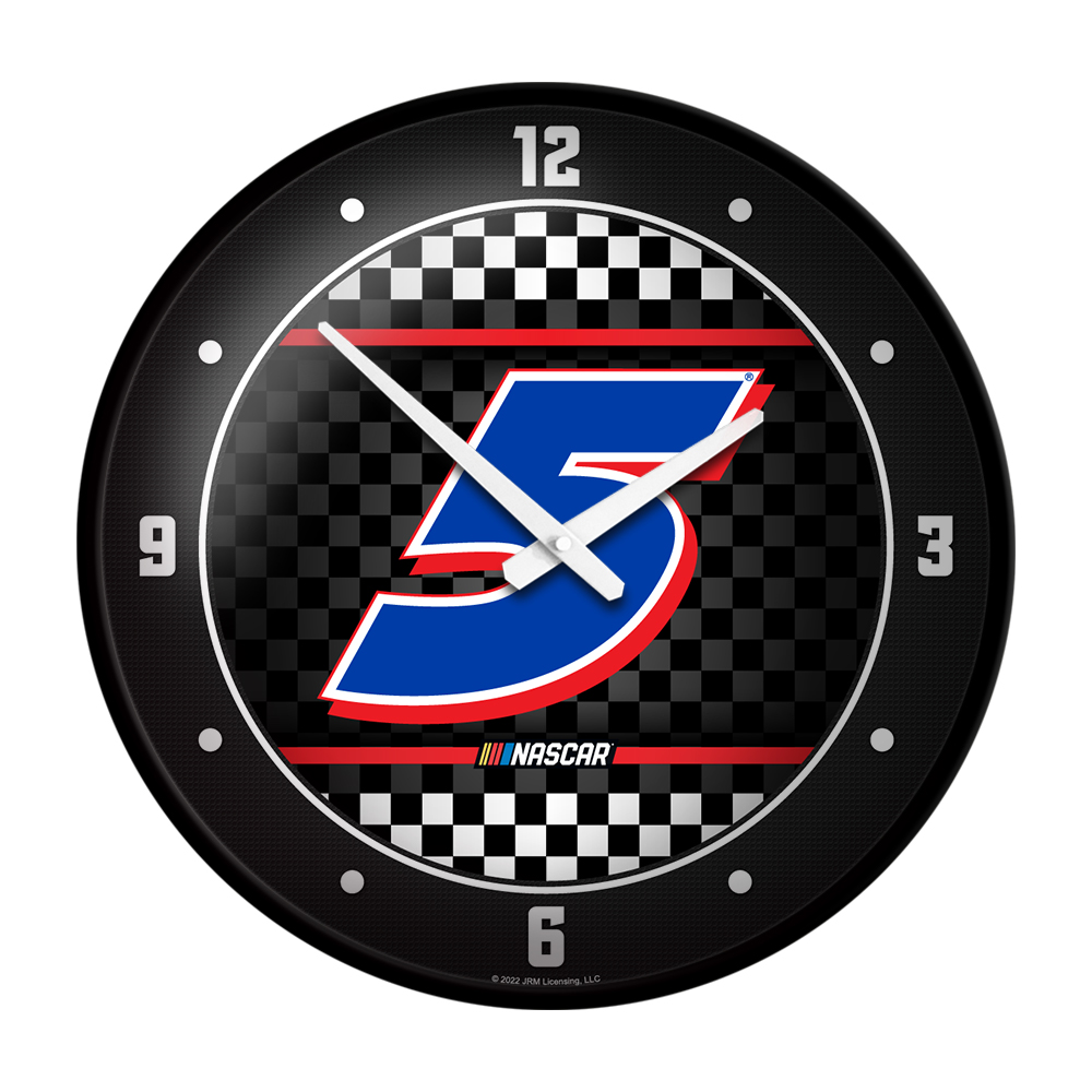Kyle Larson: Checkered Flag - Modern Disc Wall Clock