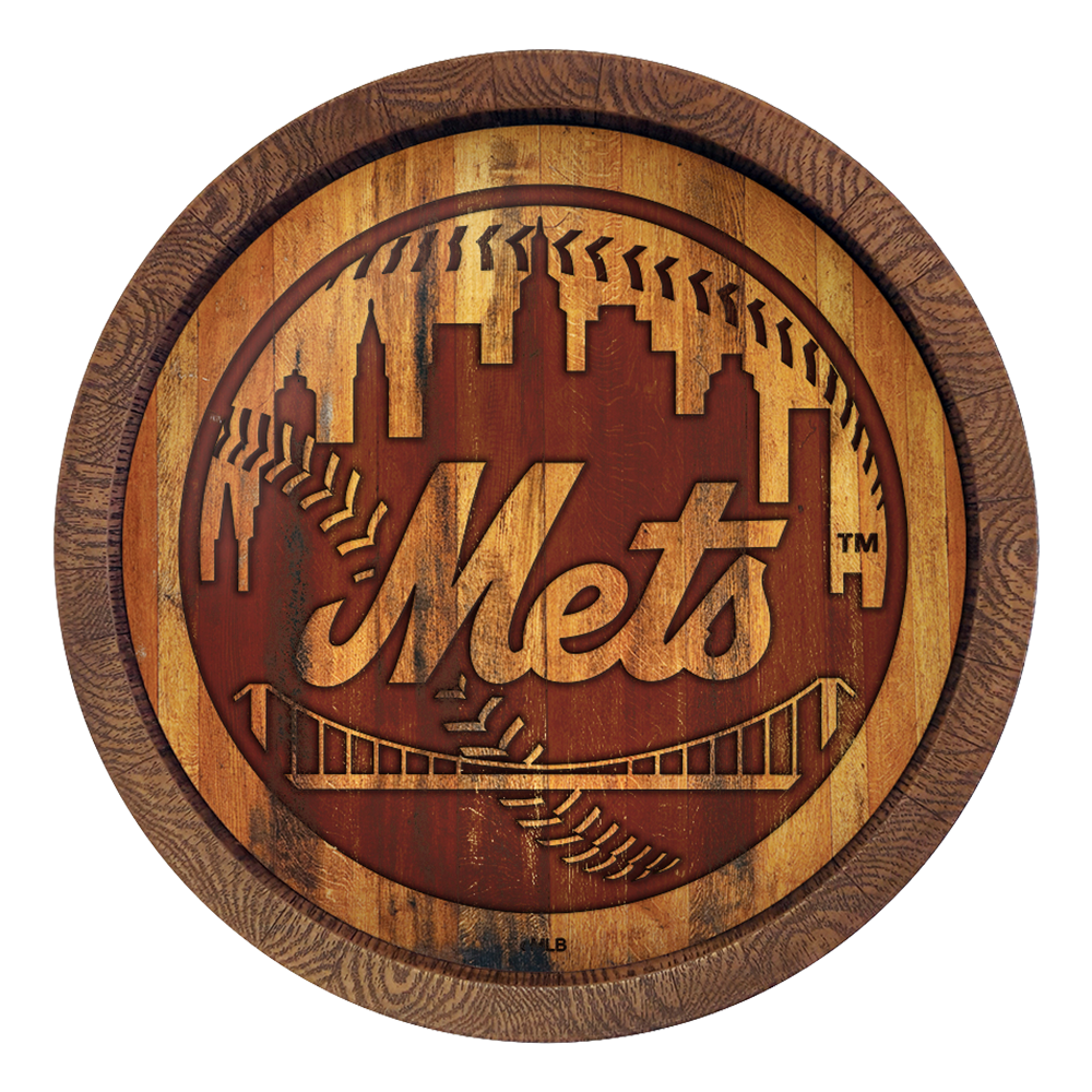 New York Mets Branded "Faux" Barrel Top Sign  