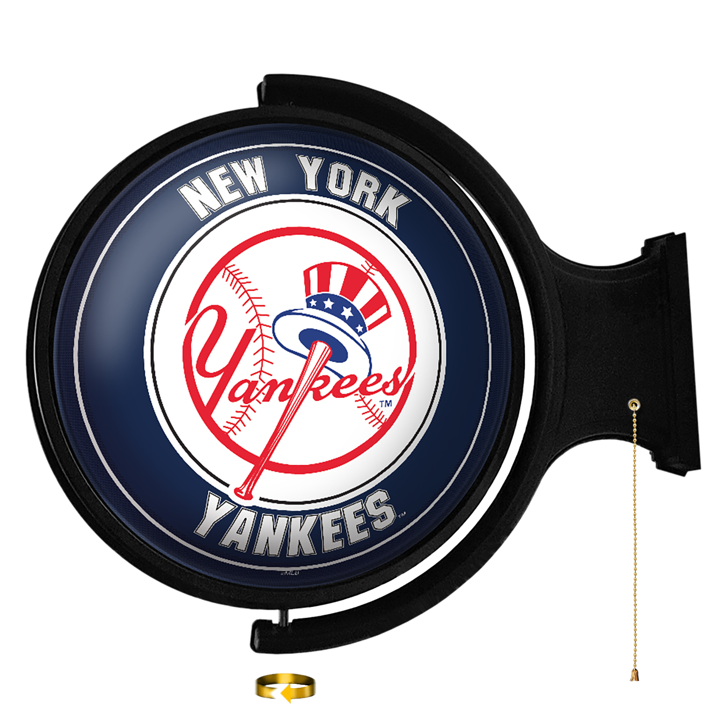 New York Yankees Original Round Rotating Lighted Wall Sign  