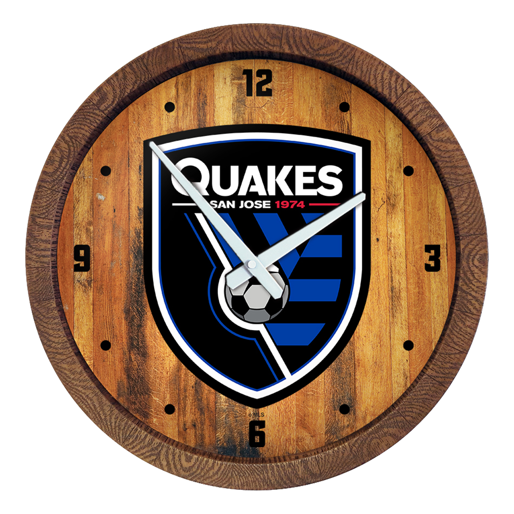 San Jose Earthquakes: "Faux" Barrel Top Clock  