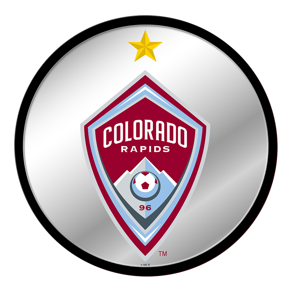 Colorado Rapids: Modern Disc Mirrored Wall Sign