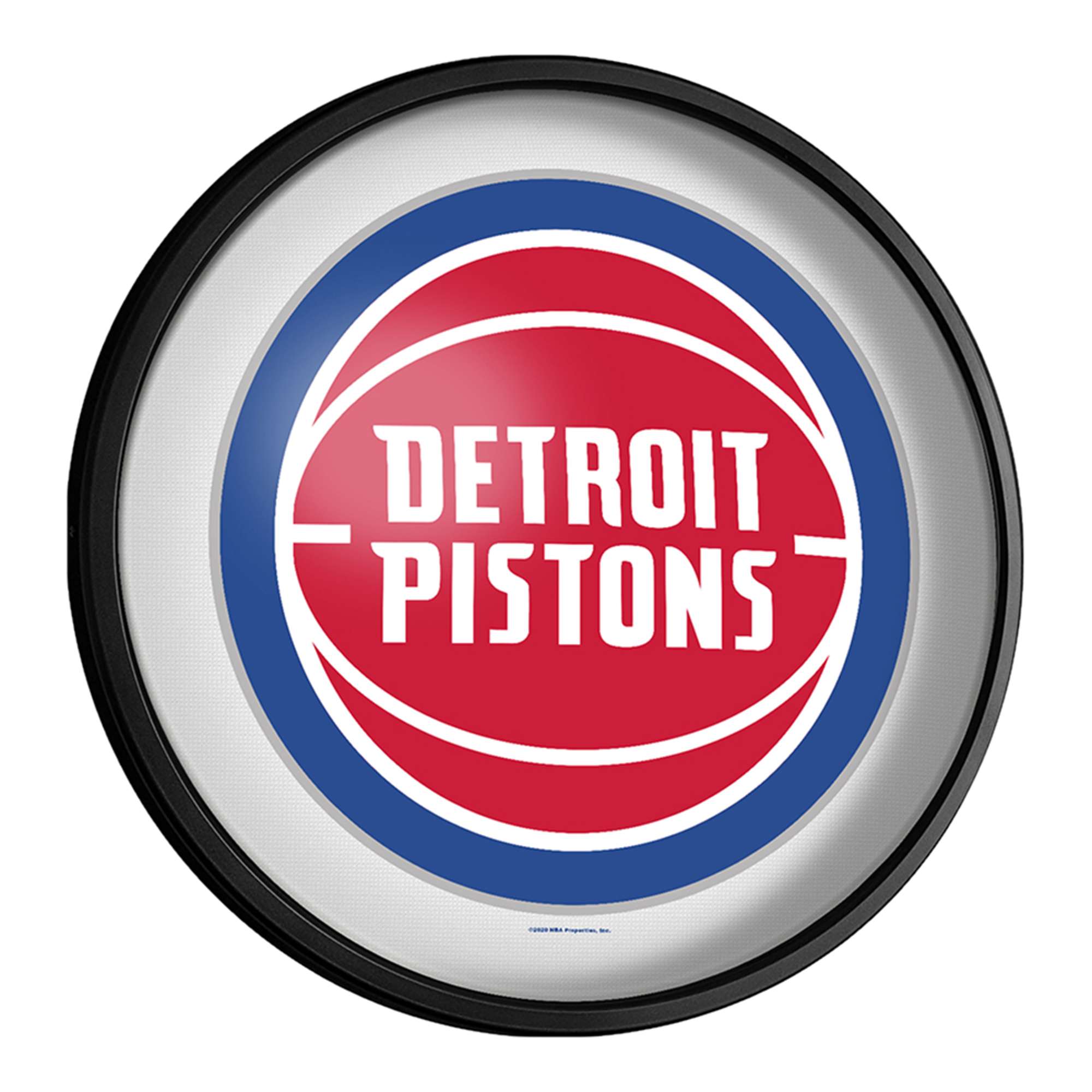 Detroit Pistons: Round Slimline Lighted Wall Sign