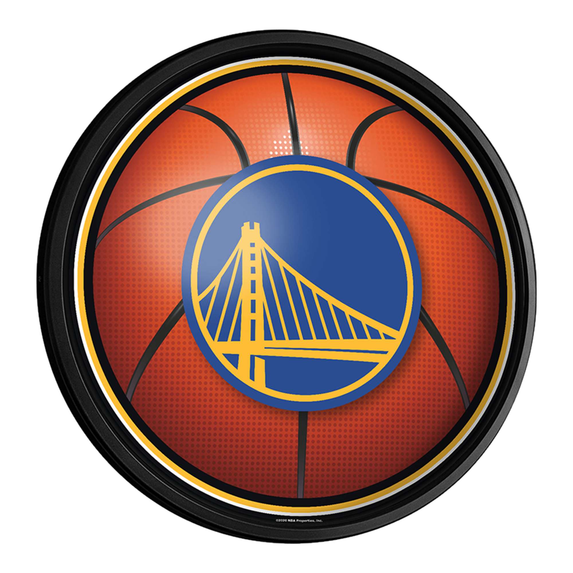 Golden State Warriors: Basketball - Round Slimline Lighted Wall Sign    