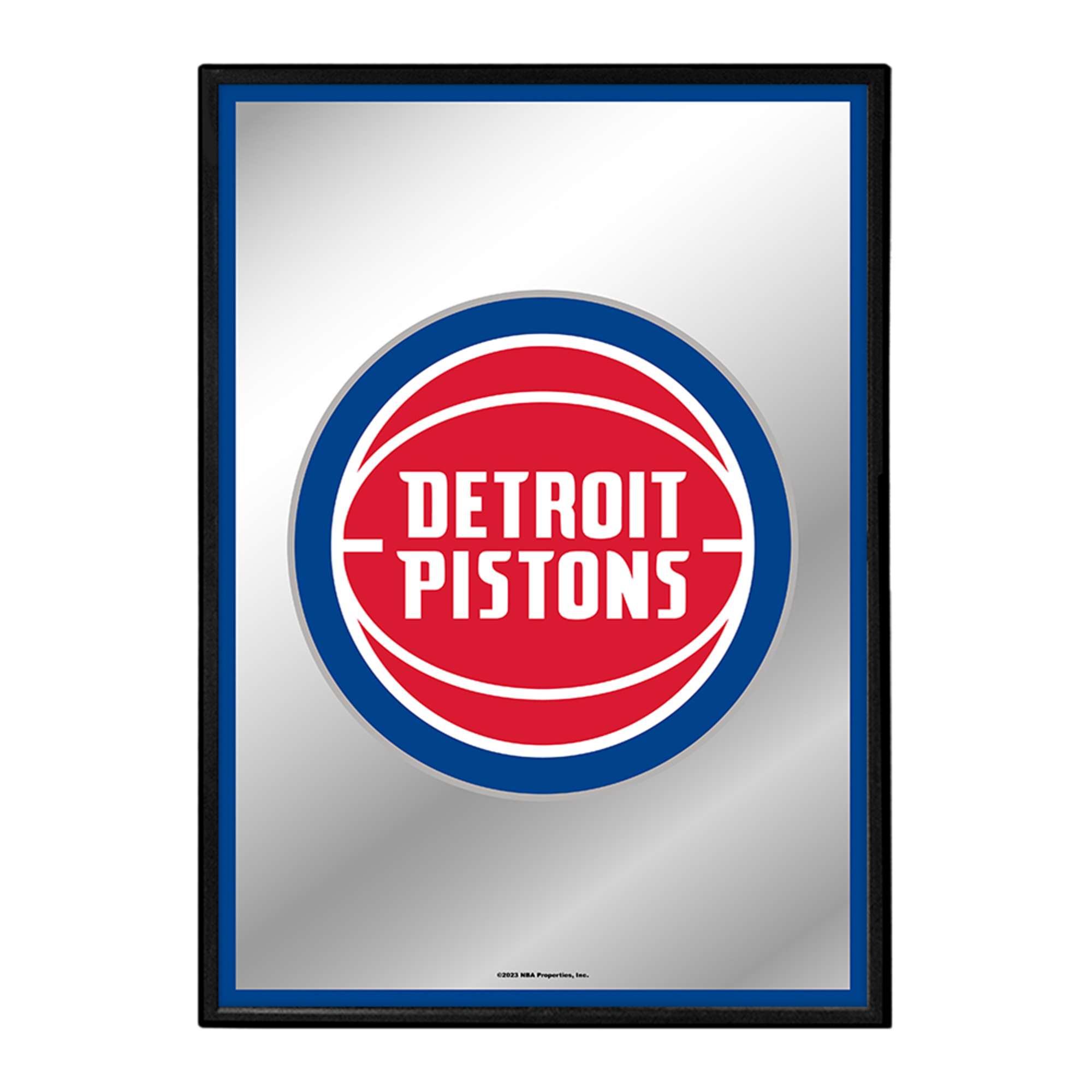 Detroit Pistons: Framed Mirrored Wall Sign