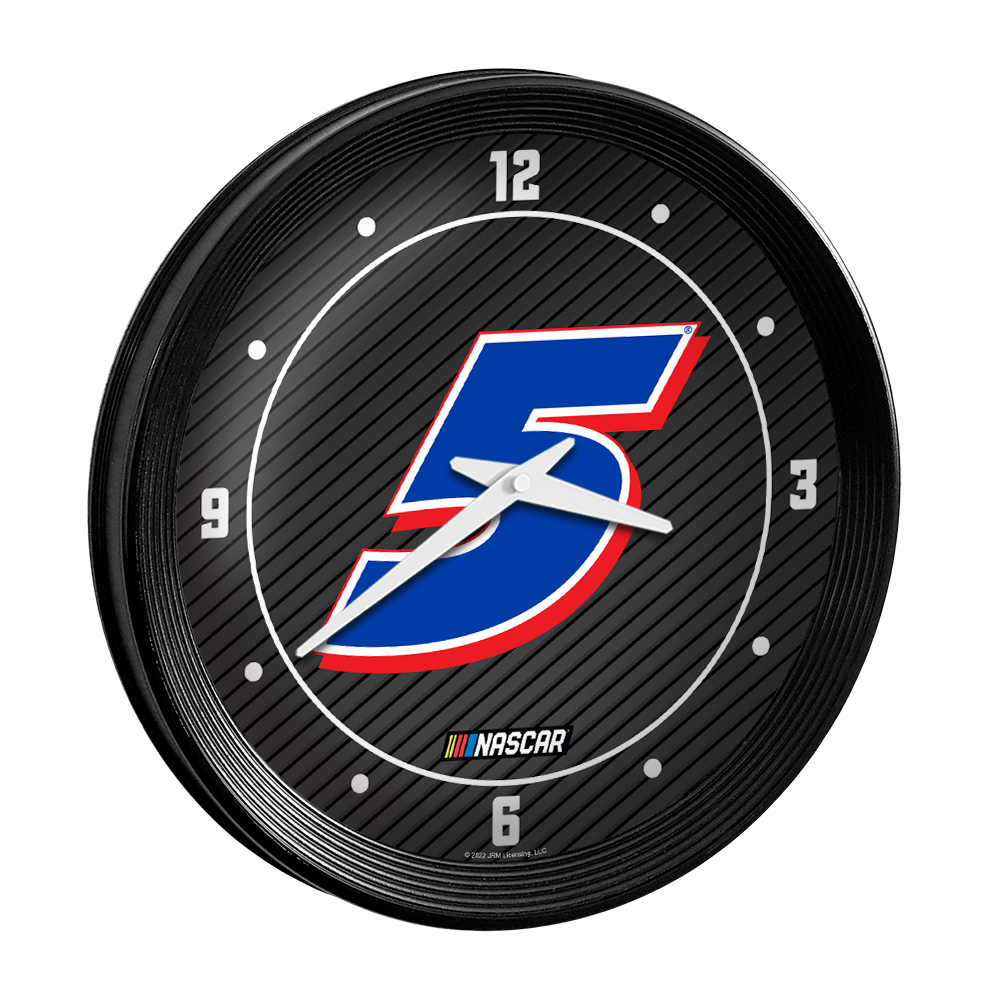 Kyle Larson: Ribbed Frame Wall Clock