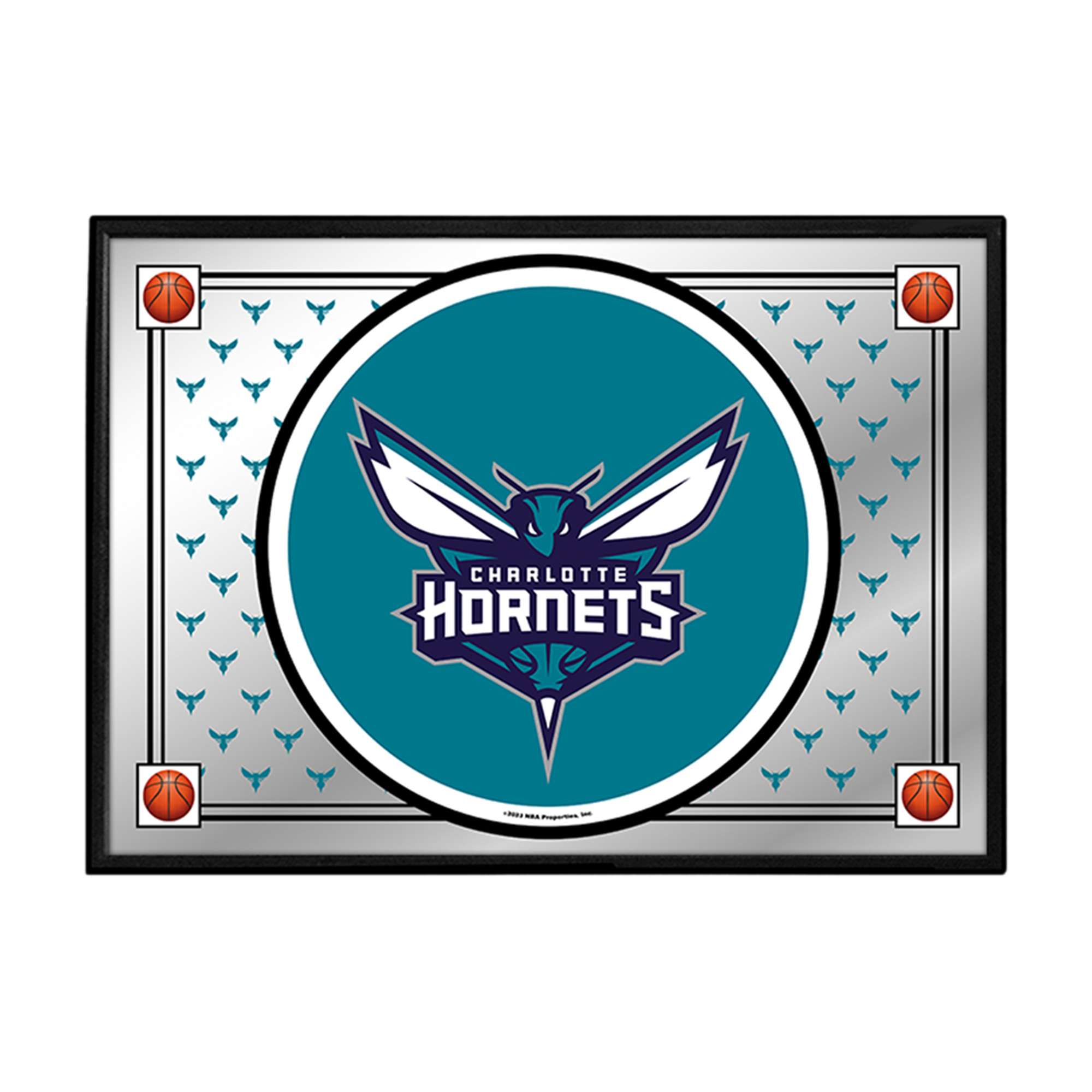 Charlotte Hornets: Team Spirit - Framed Mirrored Wall Sign