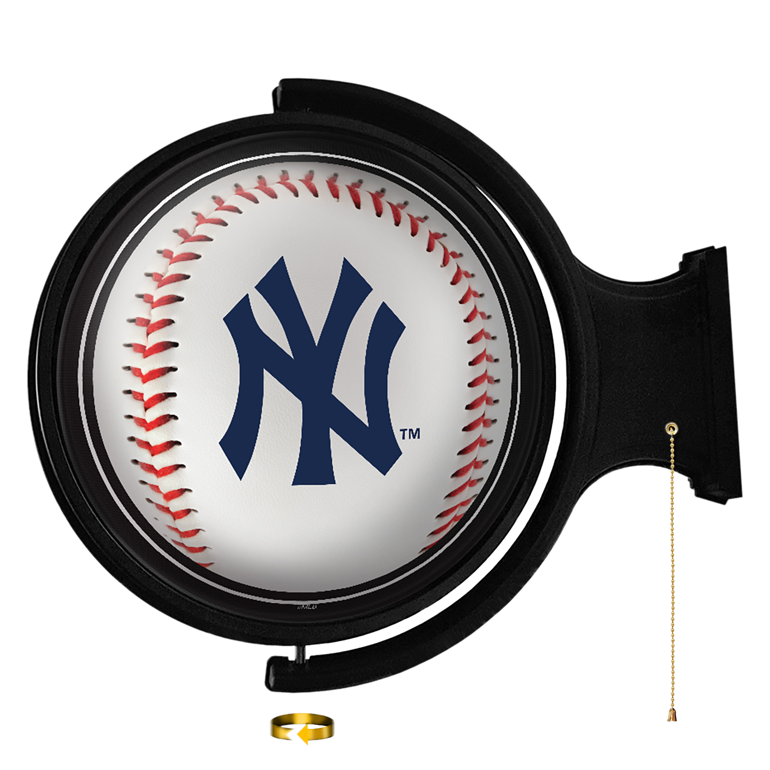 New York Yankees Baseball - Original Round Rotating Lighted Wall Sign  