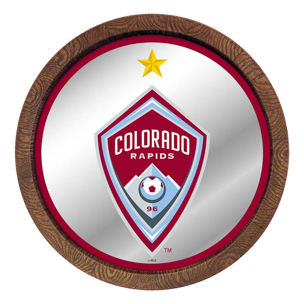 Colorado Rapids: Barrel Top Framed Mirror Mirrored Wall Sign