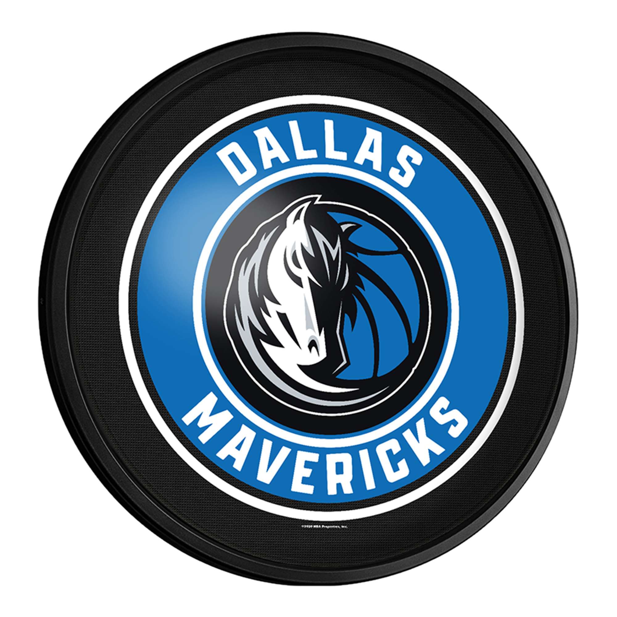 Dallas Mavericks: Round Slimline Lighted Wall Sign