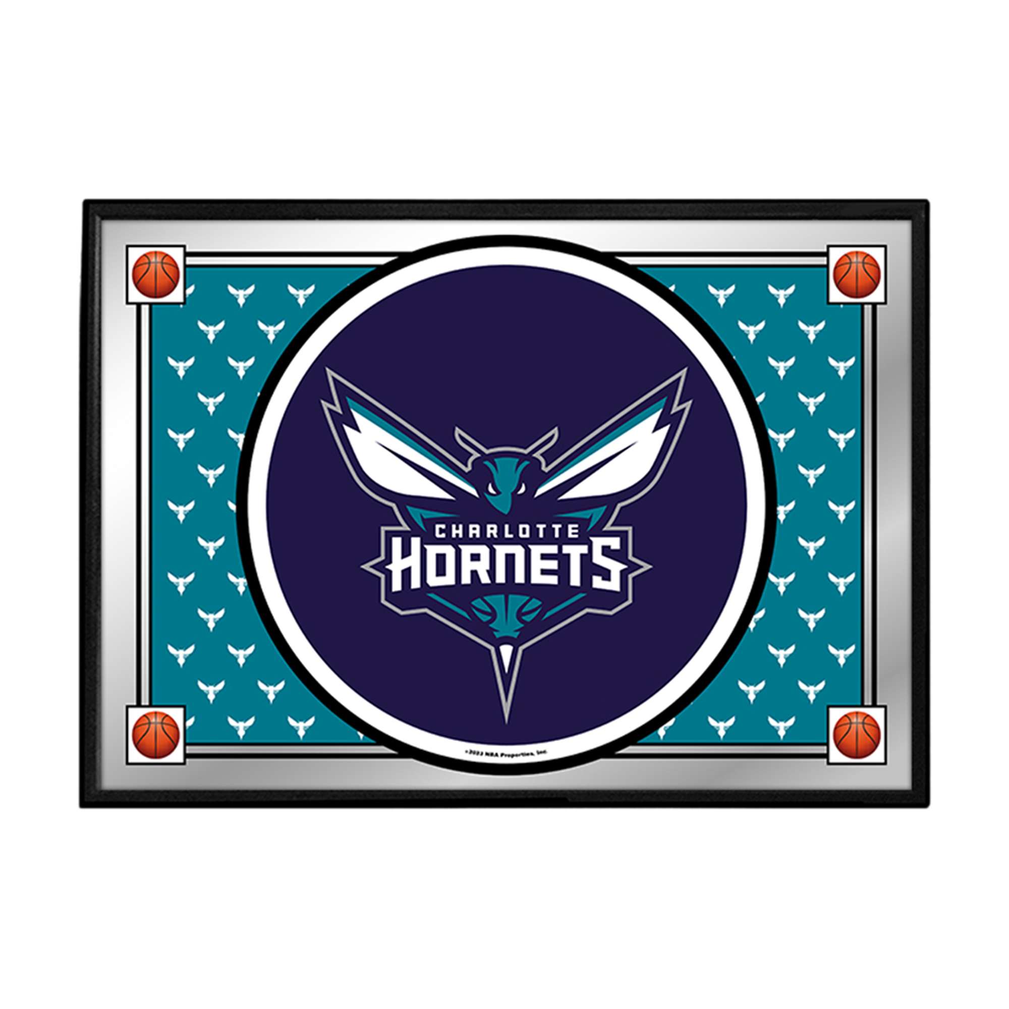 Charlotte Hornets: Team Spirit - Framed Mirrored Wall Sign