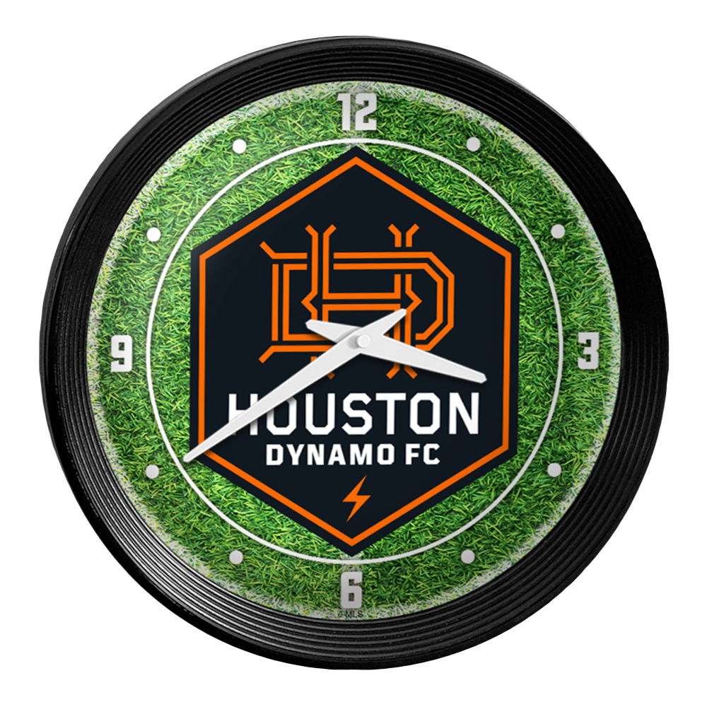 Houston Dynamo: Pitch - Ribbed Frame Wall Clock