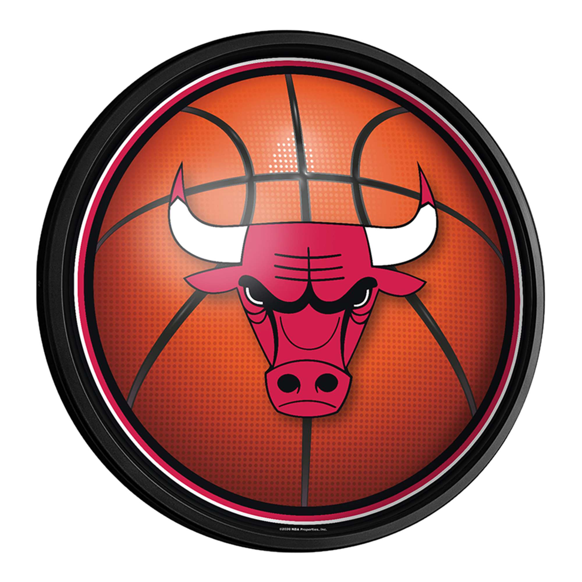 Chicago Bulls: Basketball - Round Slimline Lighted Wall Sign