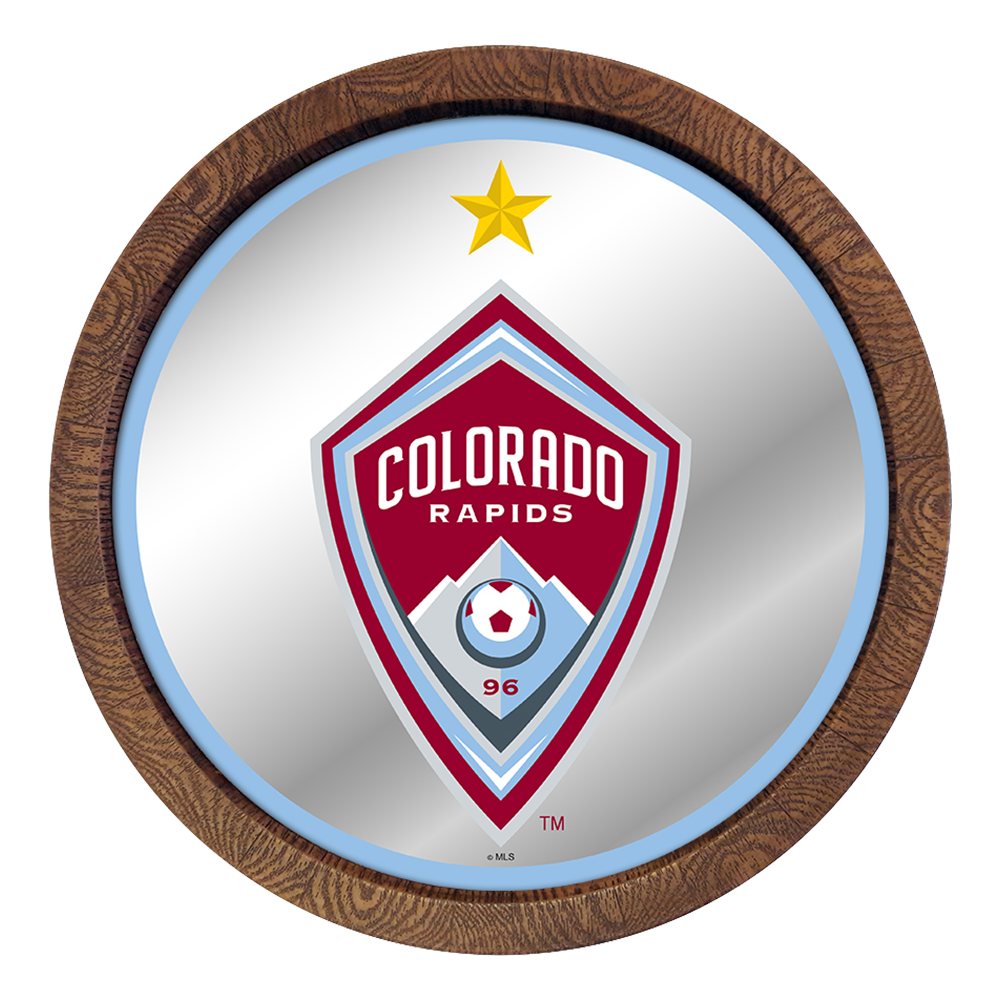 Colorado Rapids: Barrel Top Framed Mirror Mirrored Wall Sign