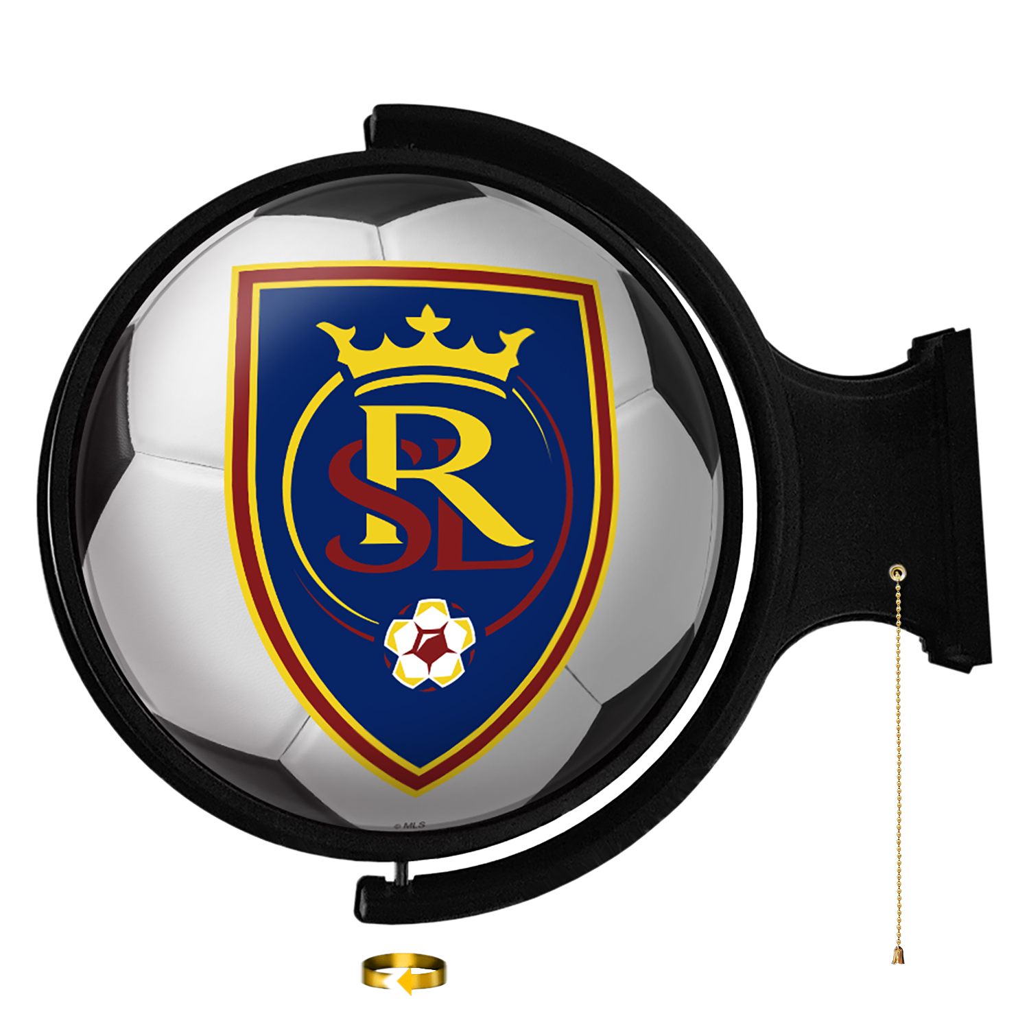 Real Salt Lake: Soccer Ball - Original Round Rotating Lighted Wall Sign