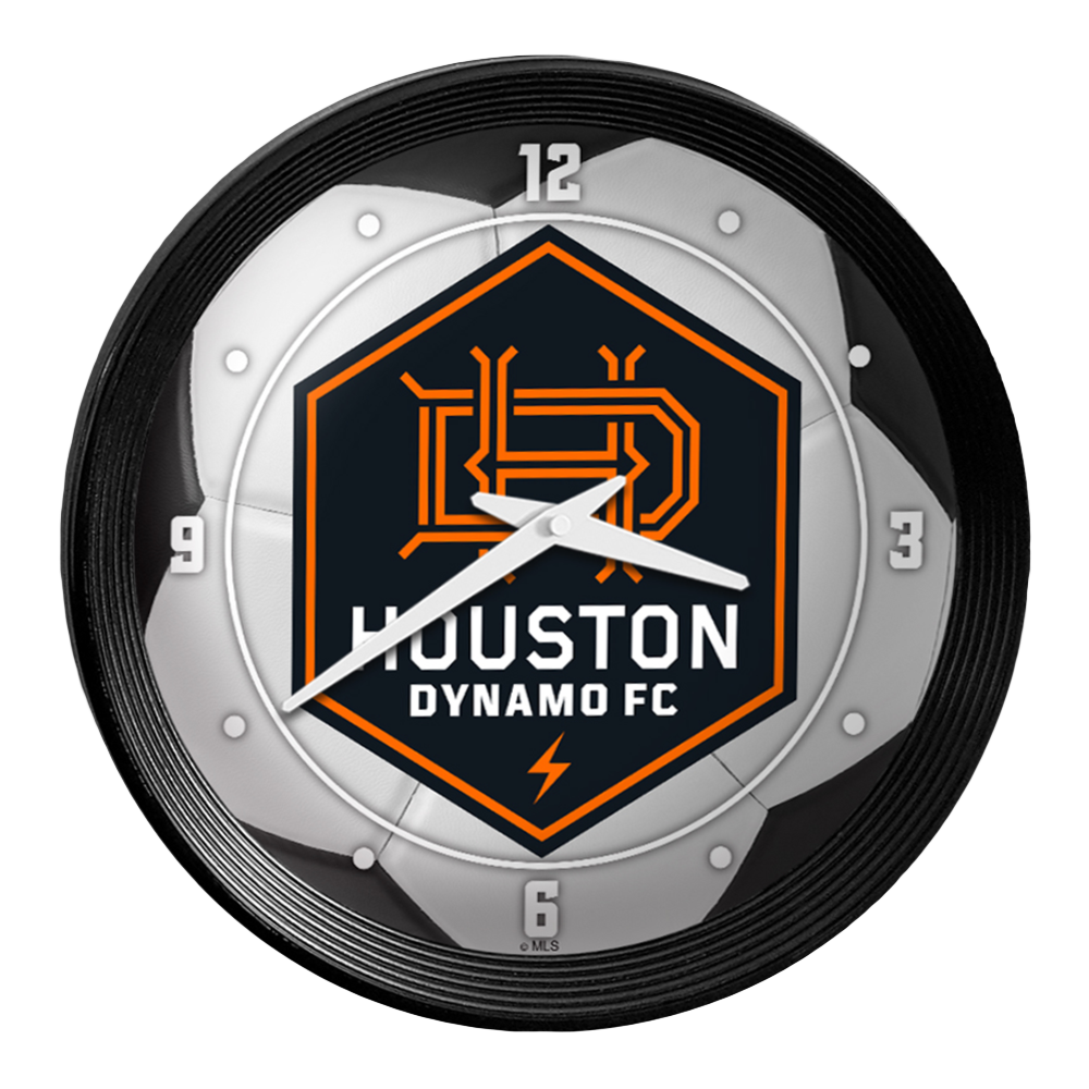 Houston Dynamo: Soccer Ball - Ribbed Frame Wall Clock