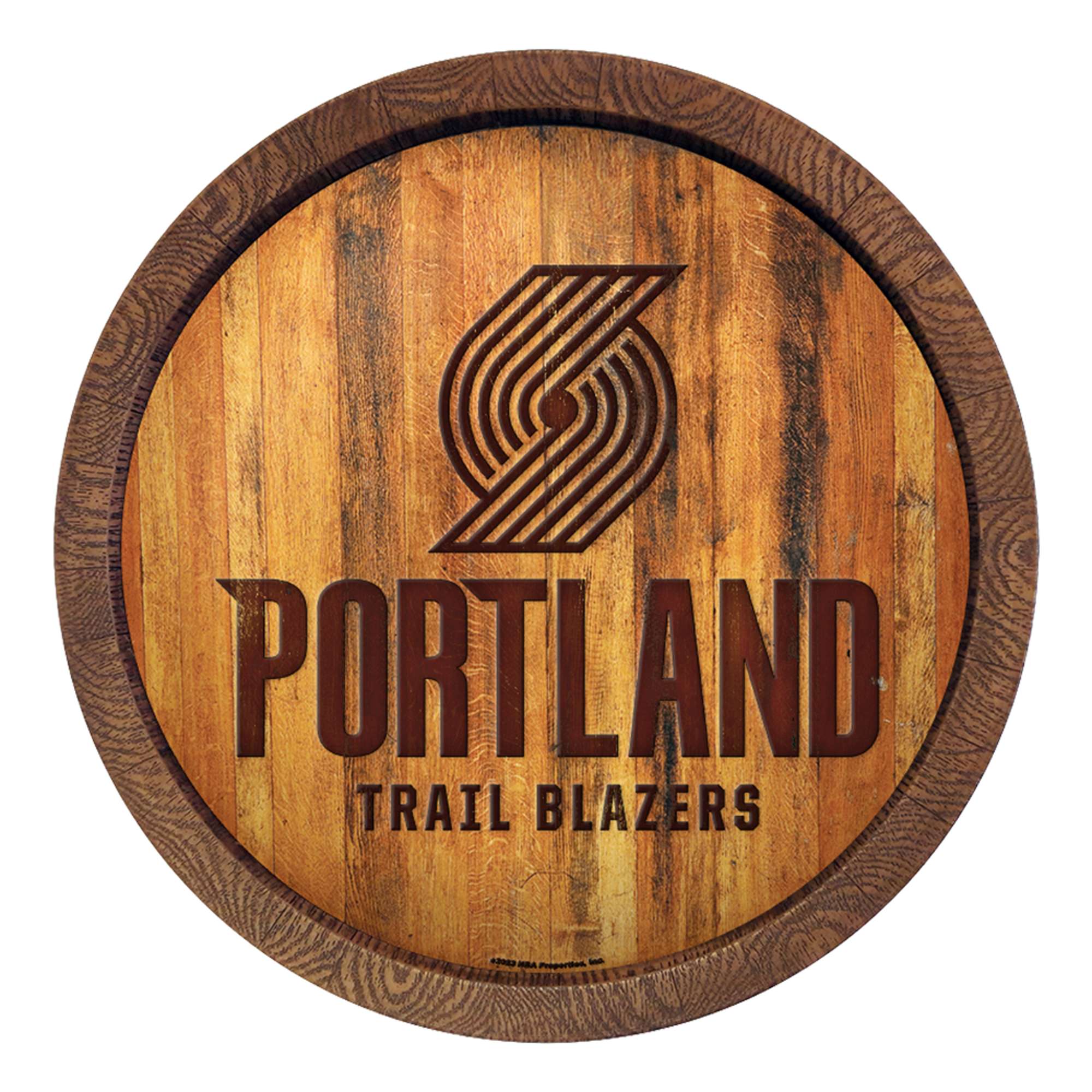 Portland Trail Blazers: Logo - "Faux" Barrel Top Sign  