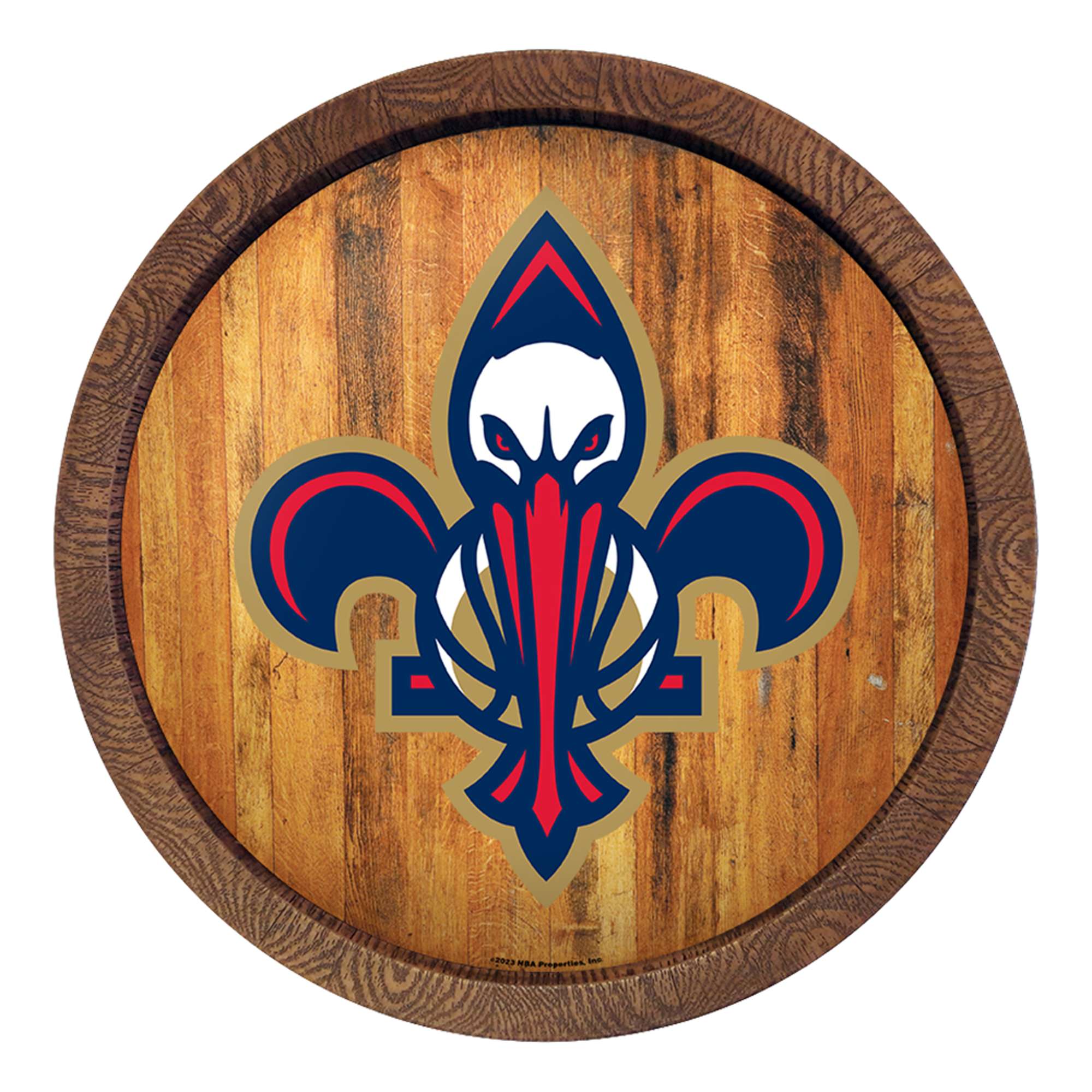 New Orleans Pelicans: Logo - "Faux" Barrel Top Sign    
