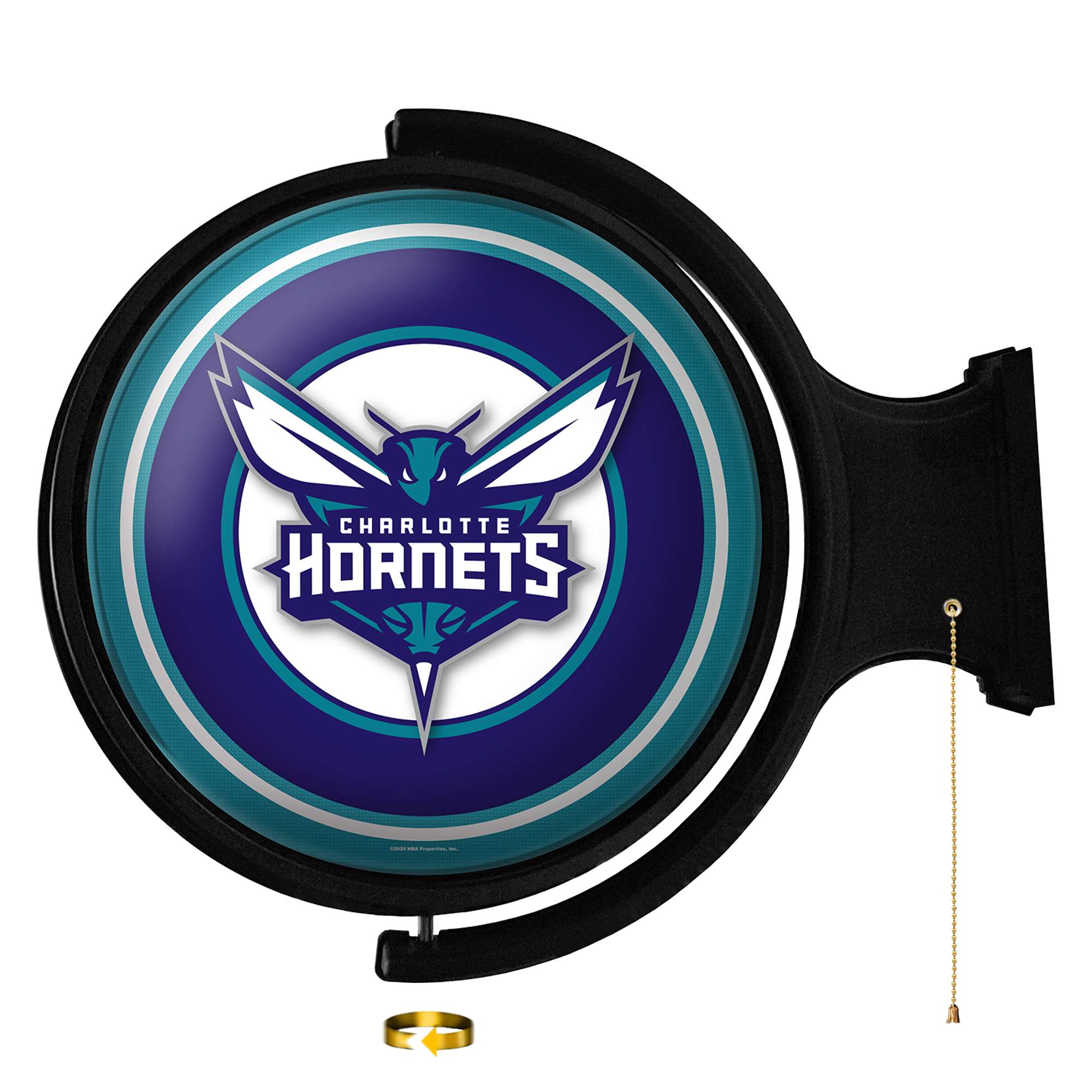 Charlotte Hornets: Original Round Rotating Lighted Wall Sign
