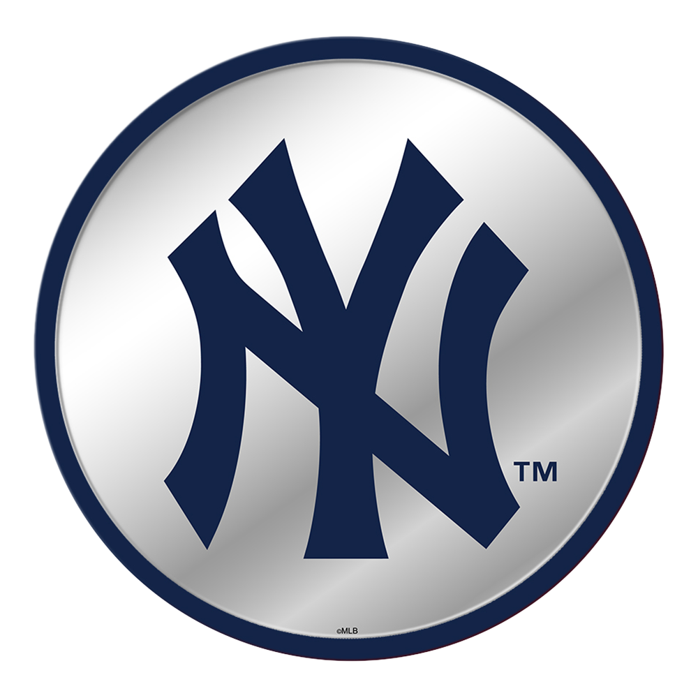 New York Yankees Logo - Modern Disc Mirrored Wall Sign  