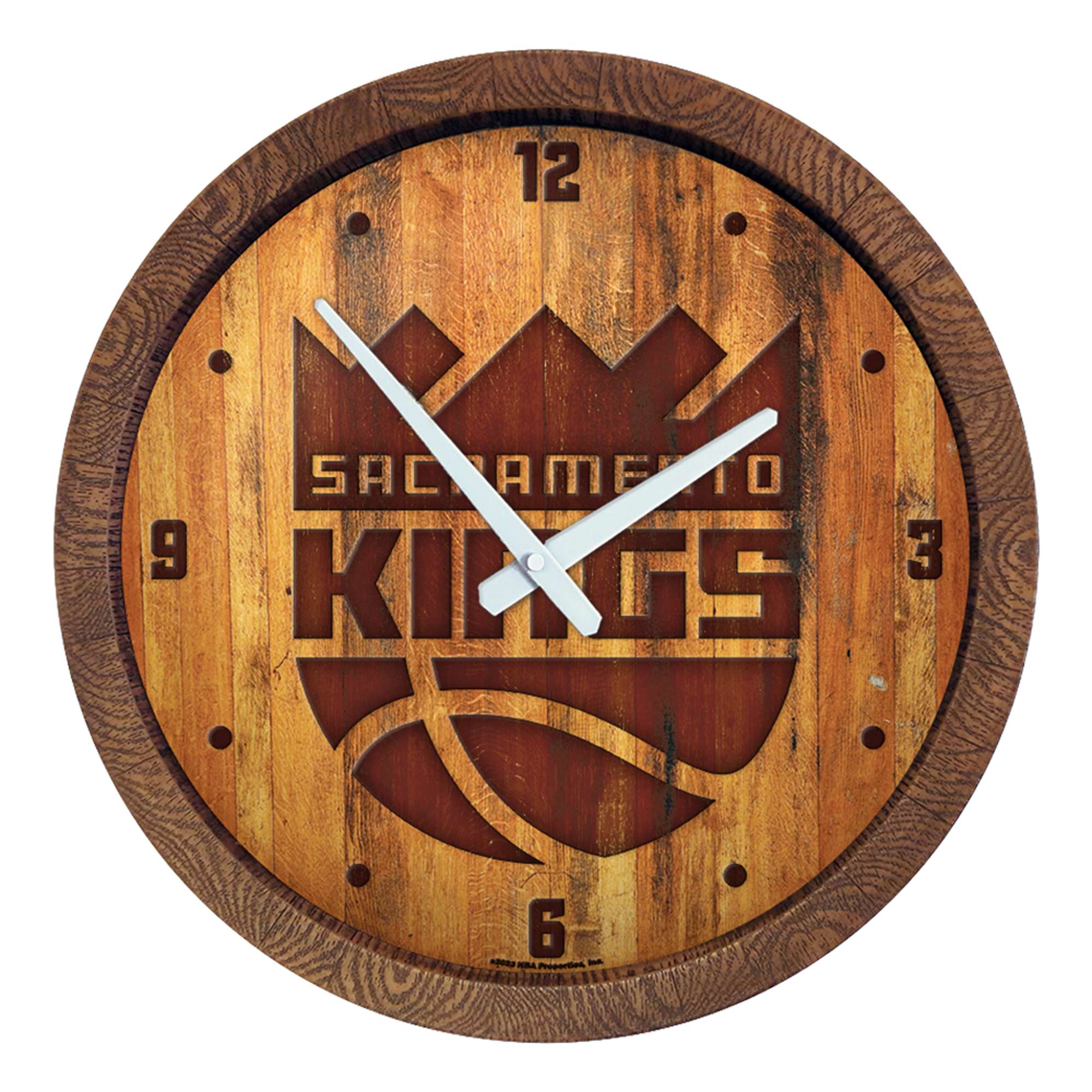 Sacramento Kings: "Faux" Barrel Top Clock    