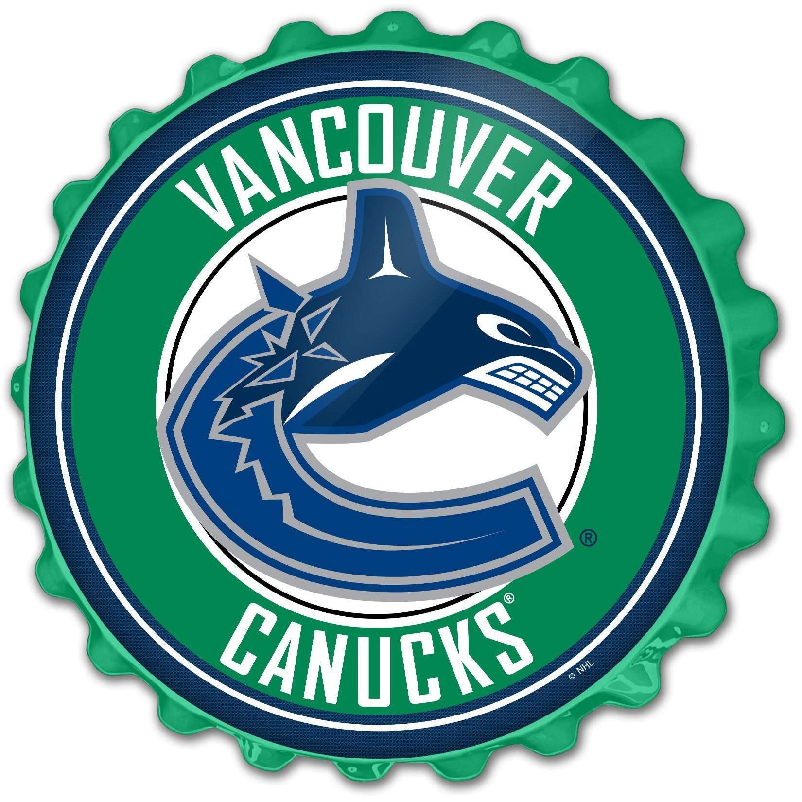 Vancouver Canucks Bottle Cap Wall Sign  